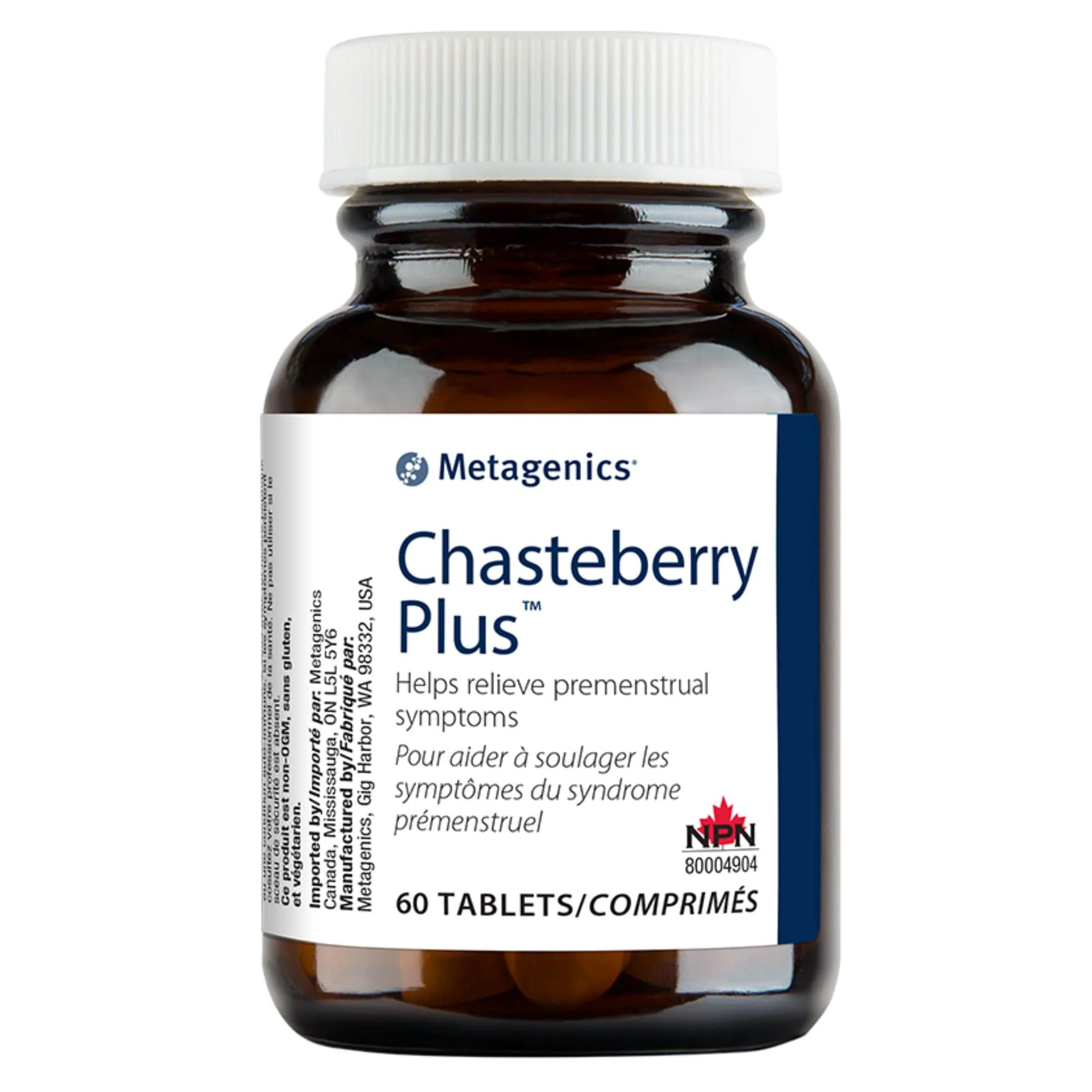 Metagenics Chasteberry Plus, Helps Relieve Premenstrual Symptoms, 60 Tablets
