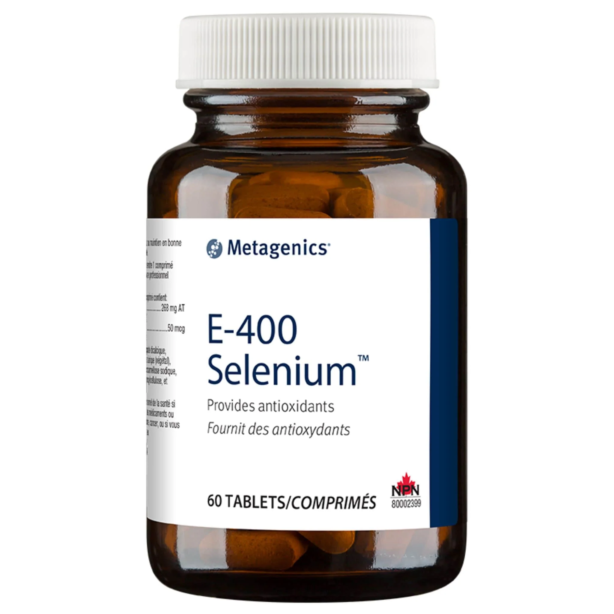 Metagenics E-400 Selenium, Provides Antioxidants, 60 Tablets CLEARANCE 25% Off Exp 6/27 Final Sale