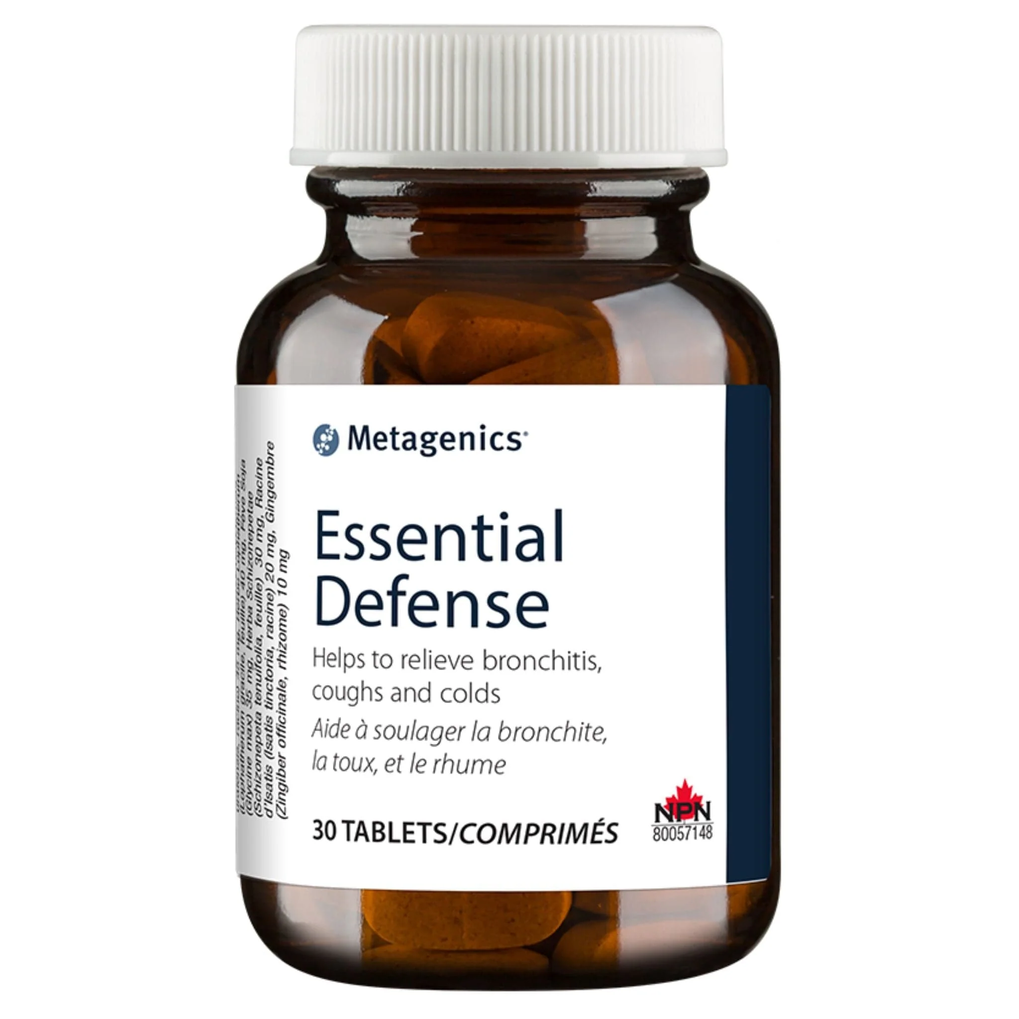 Metagenics Essential Defense, Helps to Relieve Bronchitis, Coughs and Colds, 30 Tablets