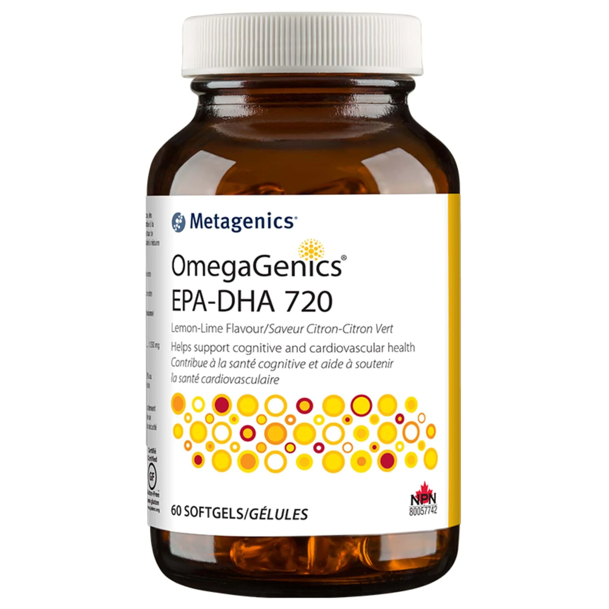 Metagenics OmegaGenics EPA-DHA 720, Supports Cognitive and Cardiovascular Health, Softgels
