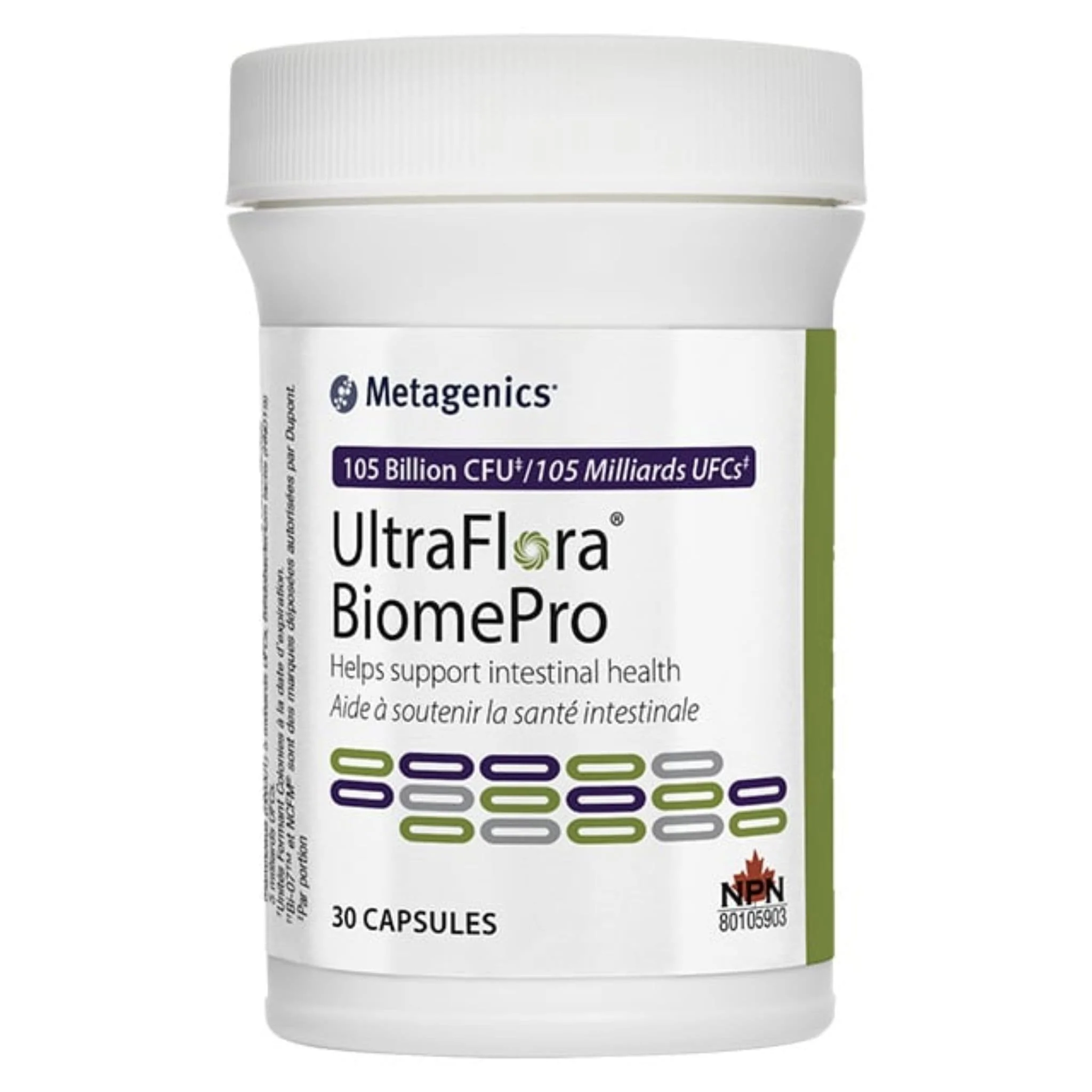 Metagenics UltraFlora BiomePro, Multi Strain Probiotic, 30 Capsules
