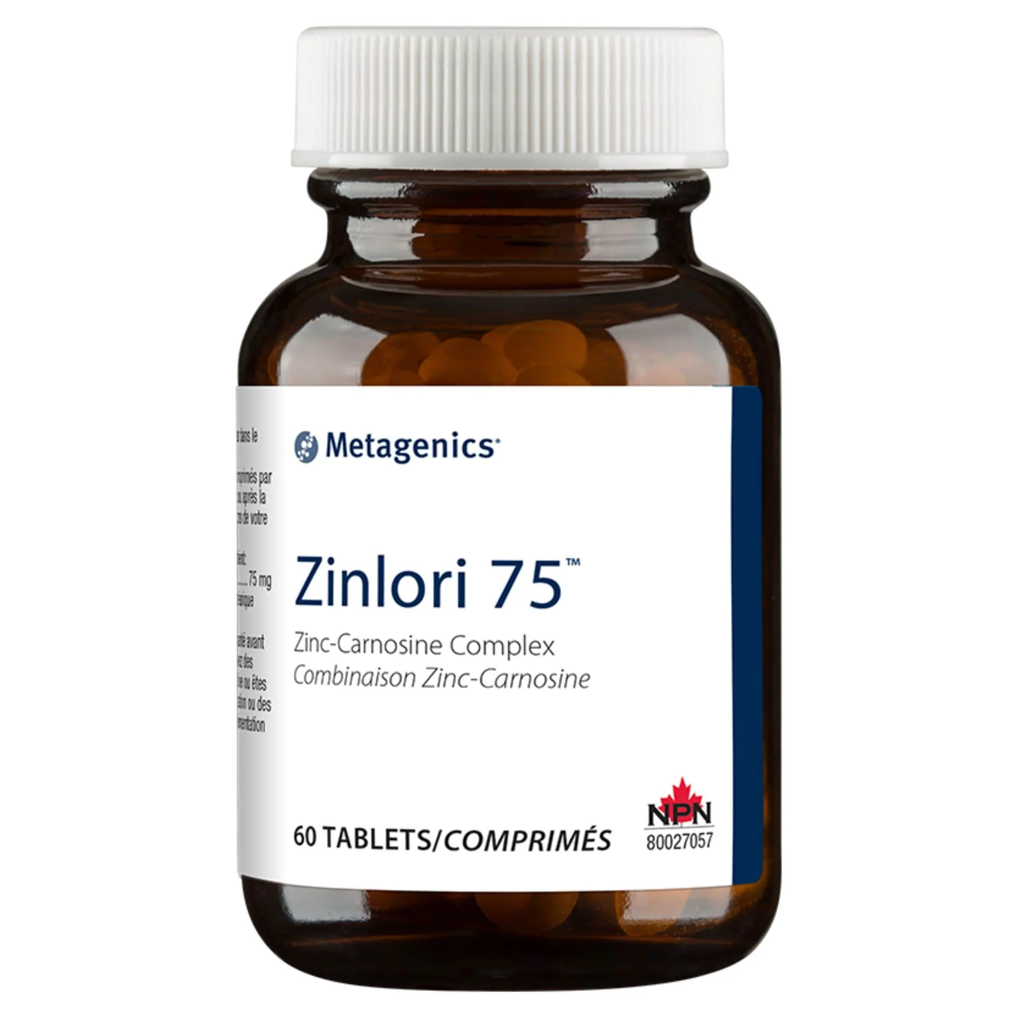 Metagenics Zinlori 75, Zinc-Carnosine Complex 75mg, 60 Tablets