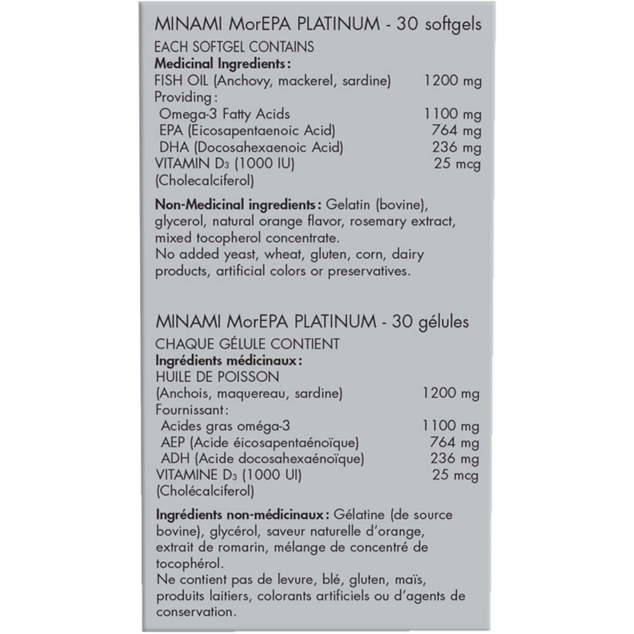 Minami MorEPA Super Concentrated Fish Oil 756mg EPA, 226mg DHA Per Pill, No Fishy Aftertaste, 30 Softgels - Image 2