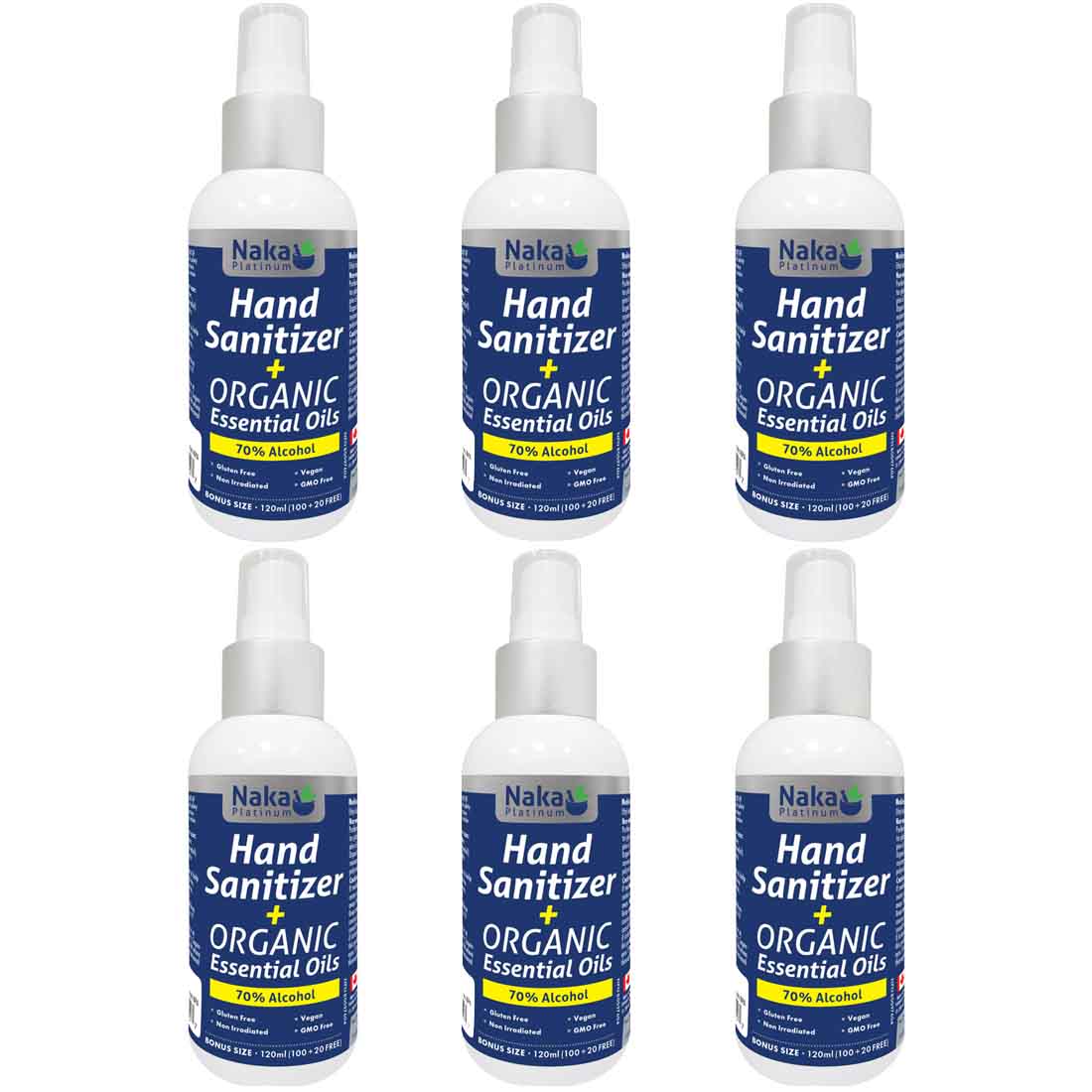 Naka Hand Sanitizer + Organic Essential Oils (70% alcohol) - Image 4