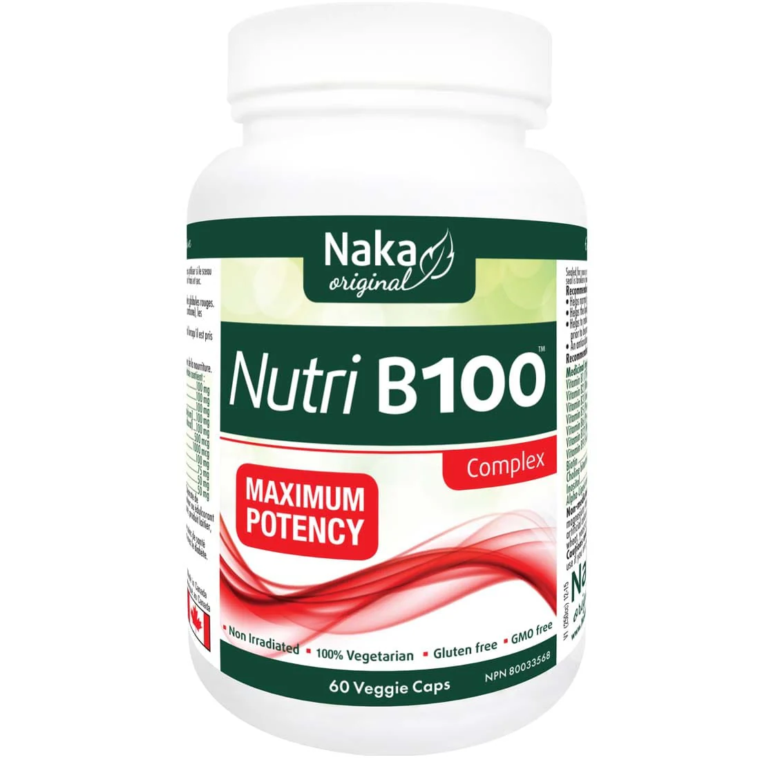 Naka Herbs Nutri B100 Complex, 60 Vegetable Capsules - Image 2