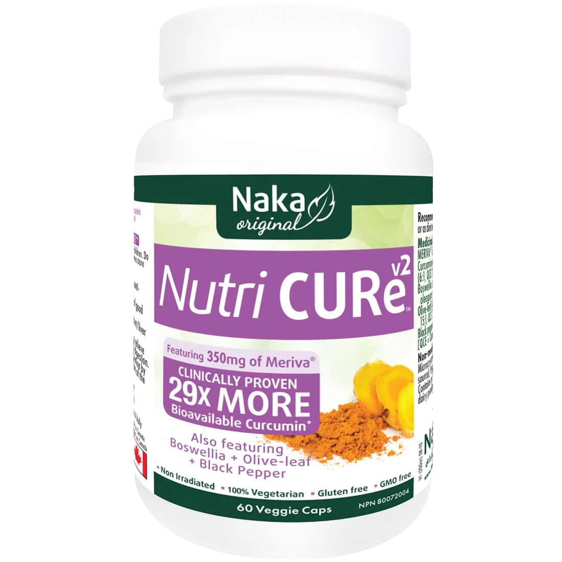 Naka Herbs Nutri CURe v2 with Meriva Tumeric Phytosome - Image 2