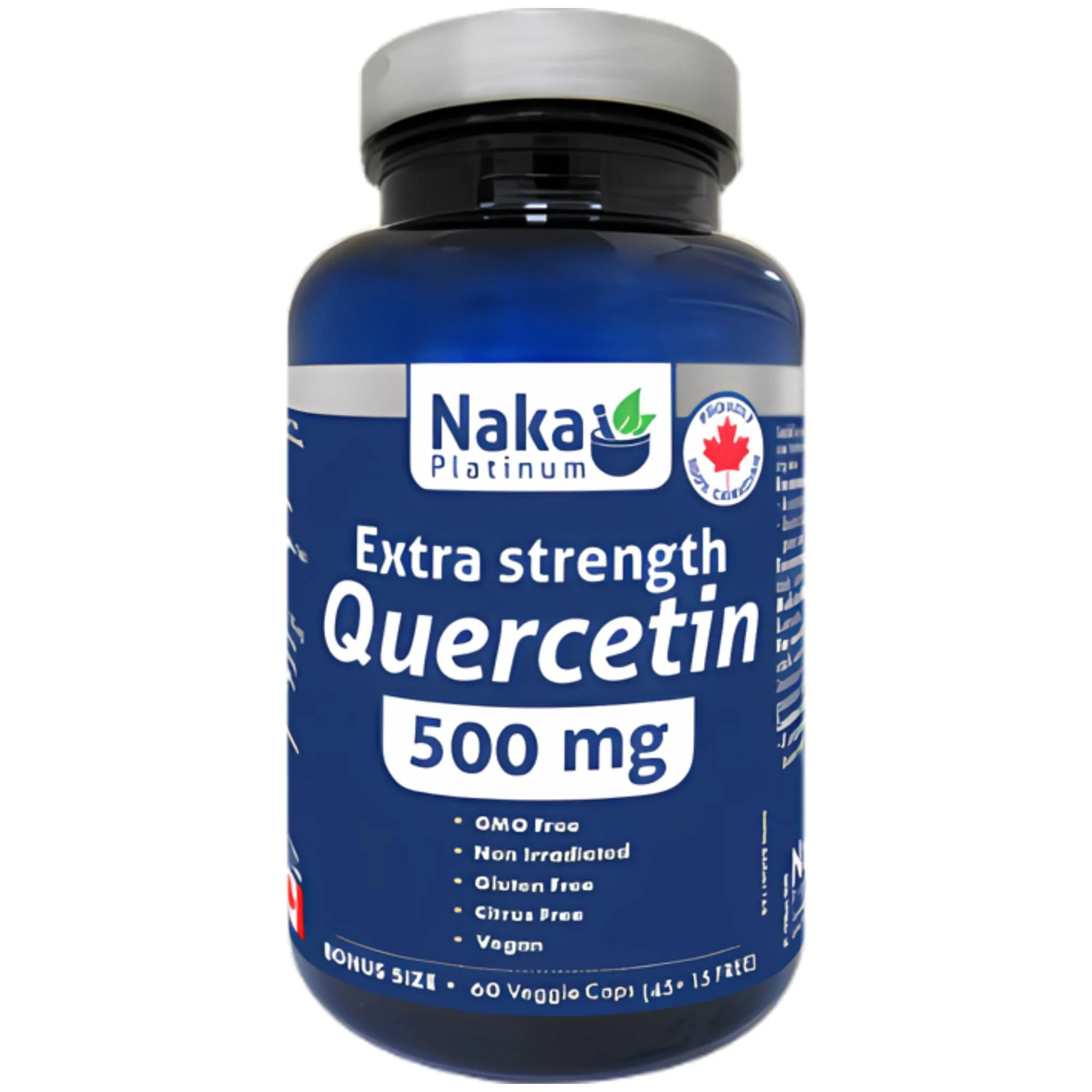 Naka Herbs Platinum Extra Strength Quercetin 500mg, 60-120 Vegetable Capsules - Image 2