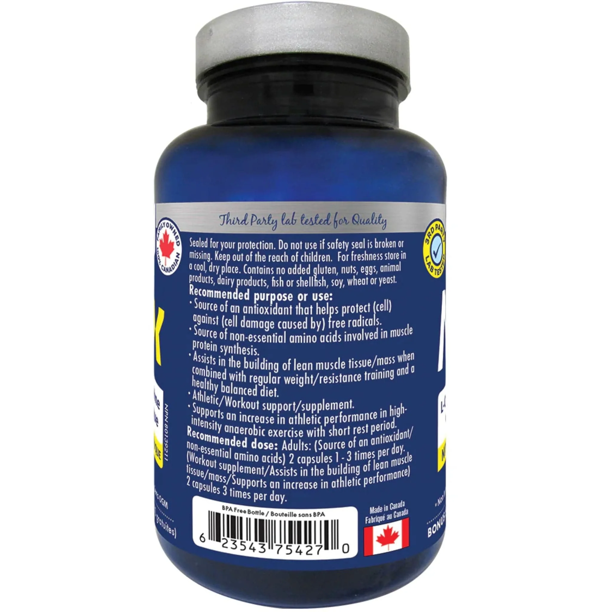 NAKA NOX Nitric Oxide Booster, L-Citrulline, L-Arginine, Organic Beetroot, Supports Healthy Blood Flow and Circulation, 90 Vegetable Capsules - Image 3
