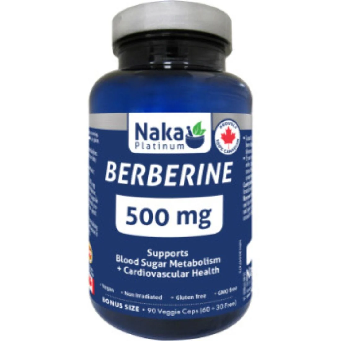 Naka Platinum Berberine 500mg, Extra Strength, Non-GMO, 90 Capsules