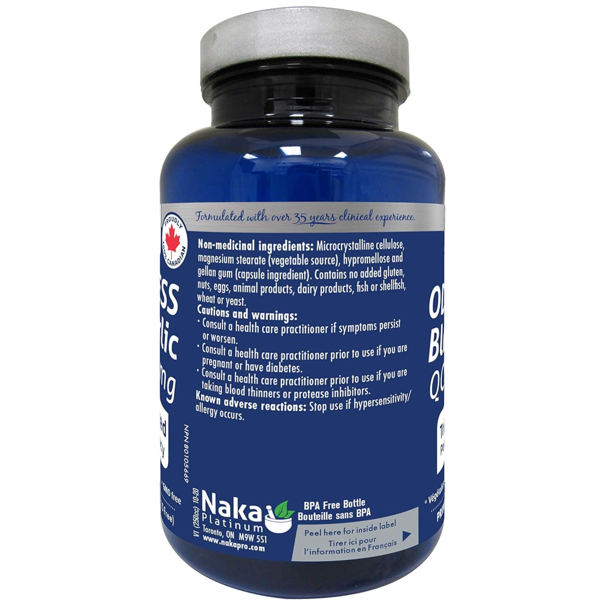 Naka Platinum Odourless Black Garlic, Triple Fermented QCE 6000mg, 75 Delayed Release Capsules - Image 3