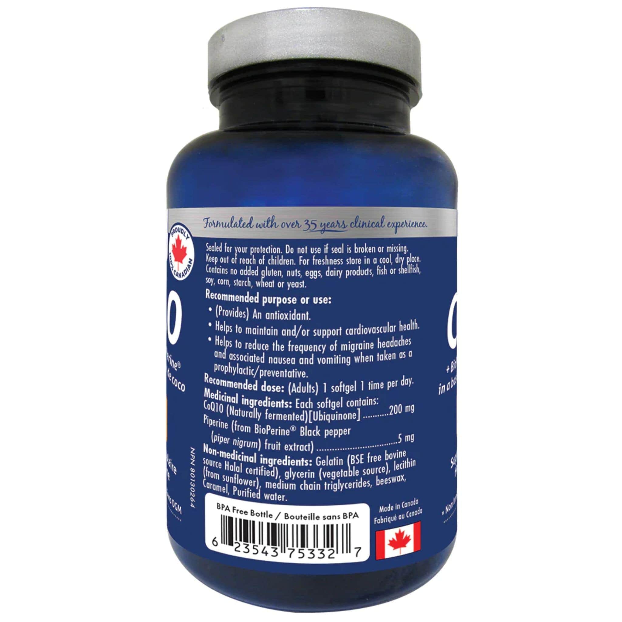 Naka Platinum CoQ10 200mg, Naturally Fermented, Added BioPerine Black Pepper Extract, Supports Health Health and Migraine Relief, 60 Softgels - Image 2