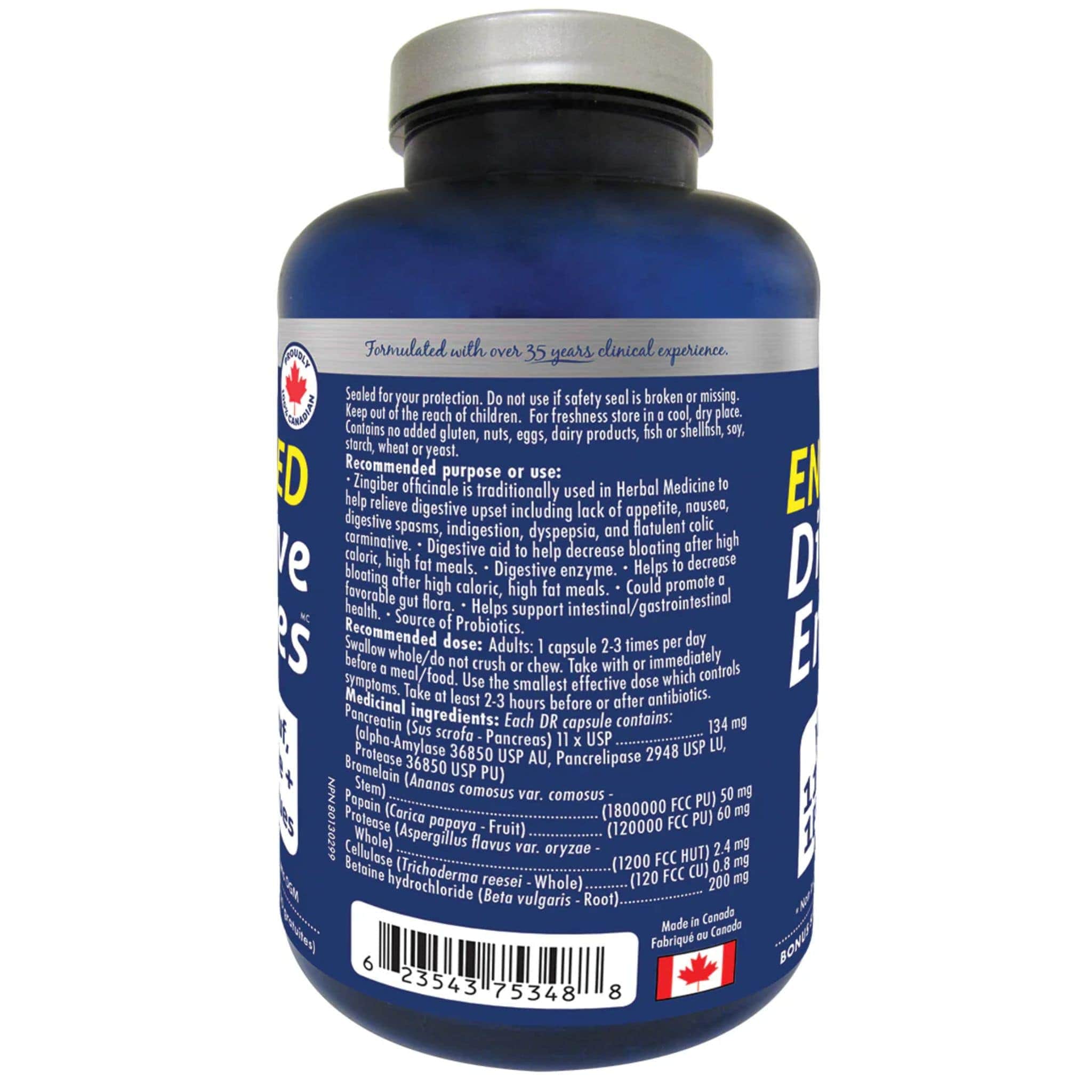 Naka Platinum Enhanced Digestive Enzymes with Ox Bile, 11x Pancreatuc and 1B CFU Probiotics, Shelf Stable, 120 Delayed Release Vegetable Capsules - Image 2