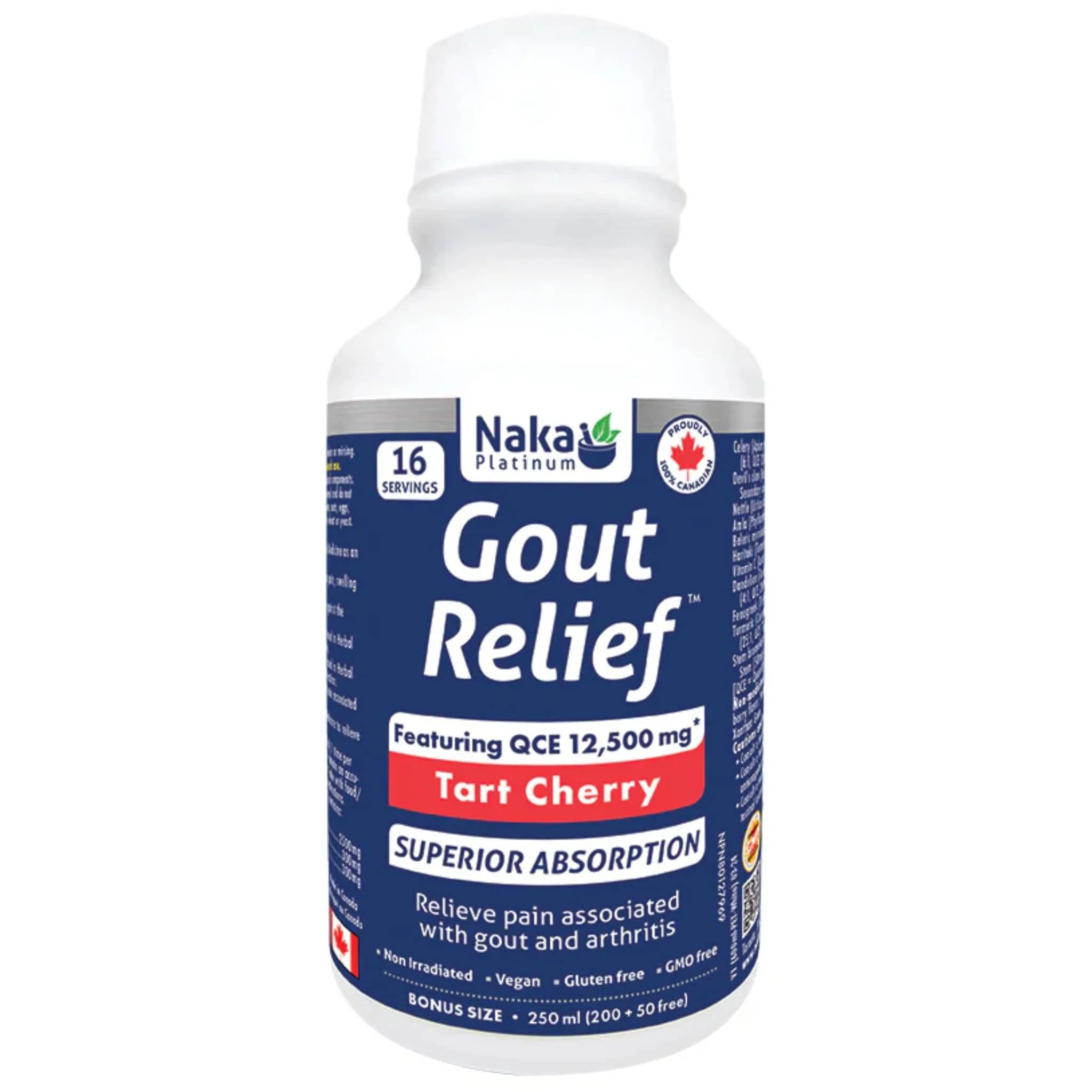 Naka Platinum Gout Relief, Helps Relieve Pain Associated with Gout and Arthritis, 250ml-600ml
