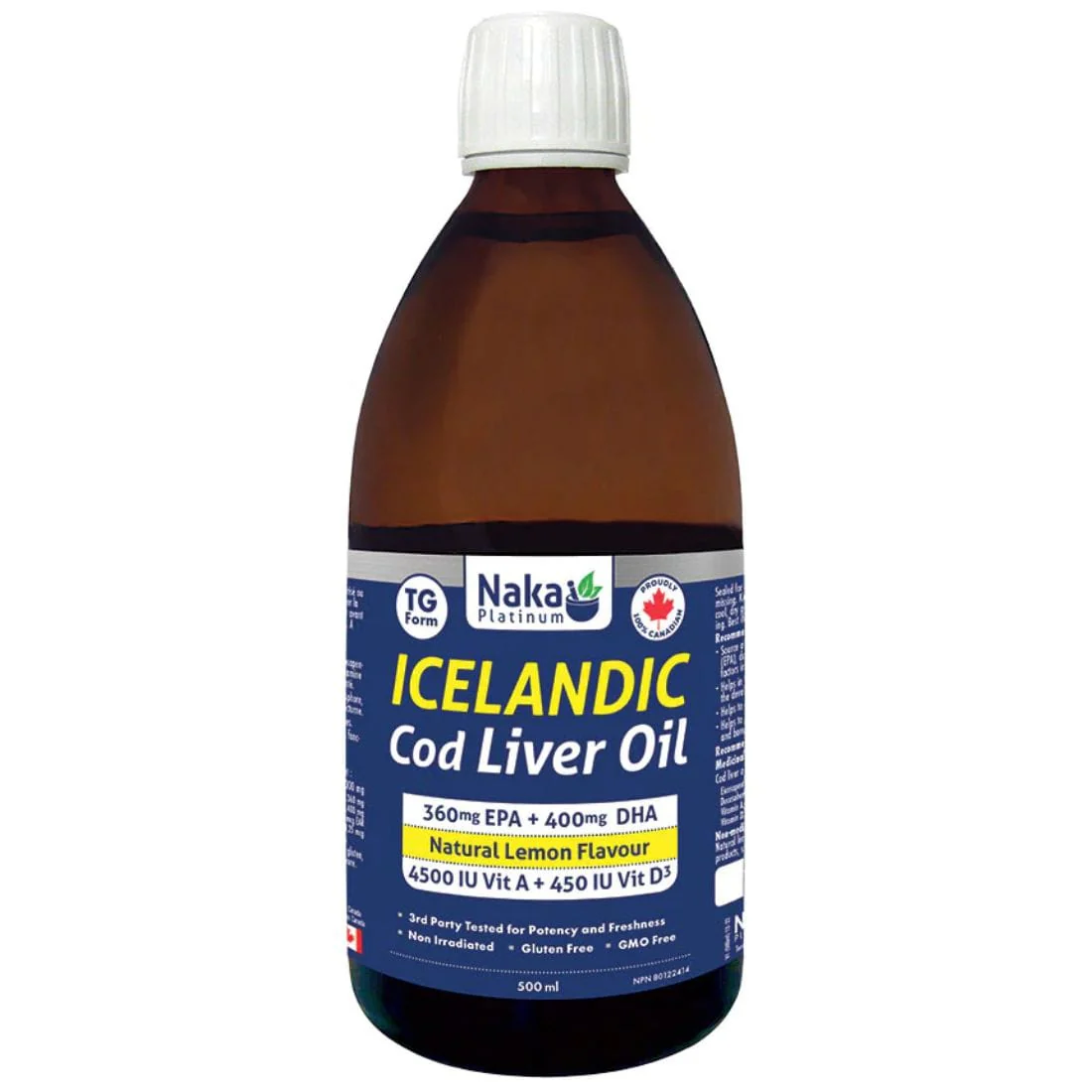 Naka Platinum Icelandic Cod Liver Oil, 4000mg of Cod Liver Oil Liquid
