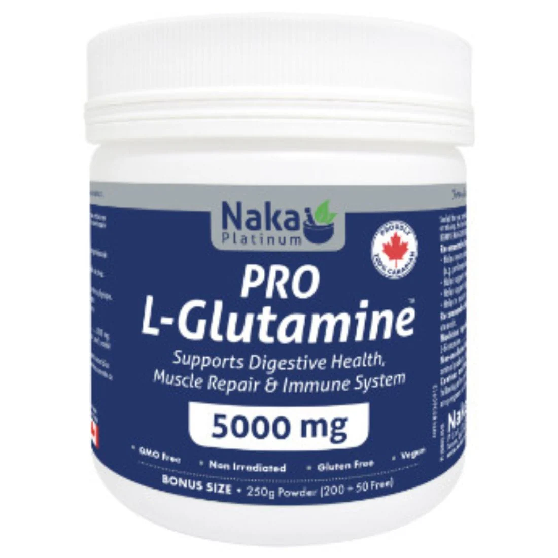 Naka Platinum L-Glutamine Powder 5000mg, 250g - Image 2