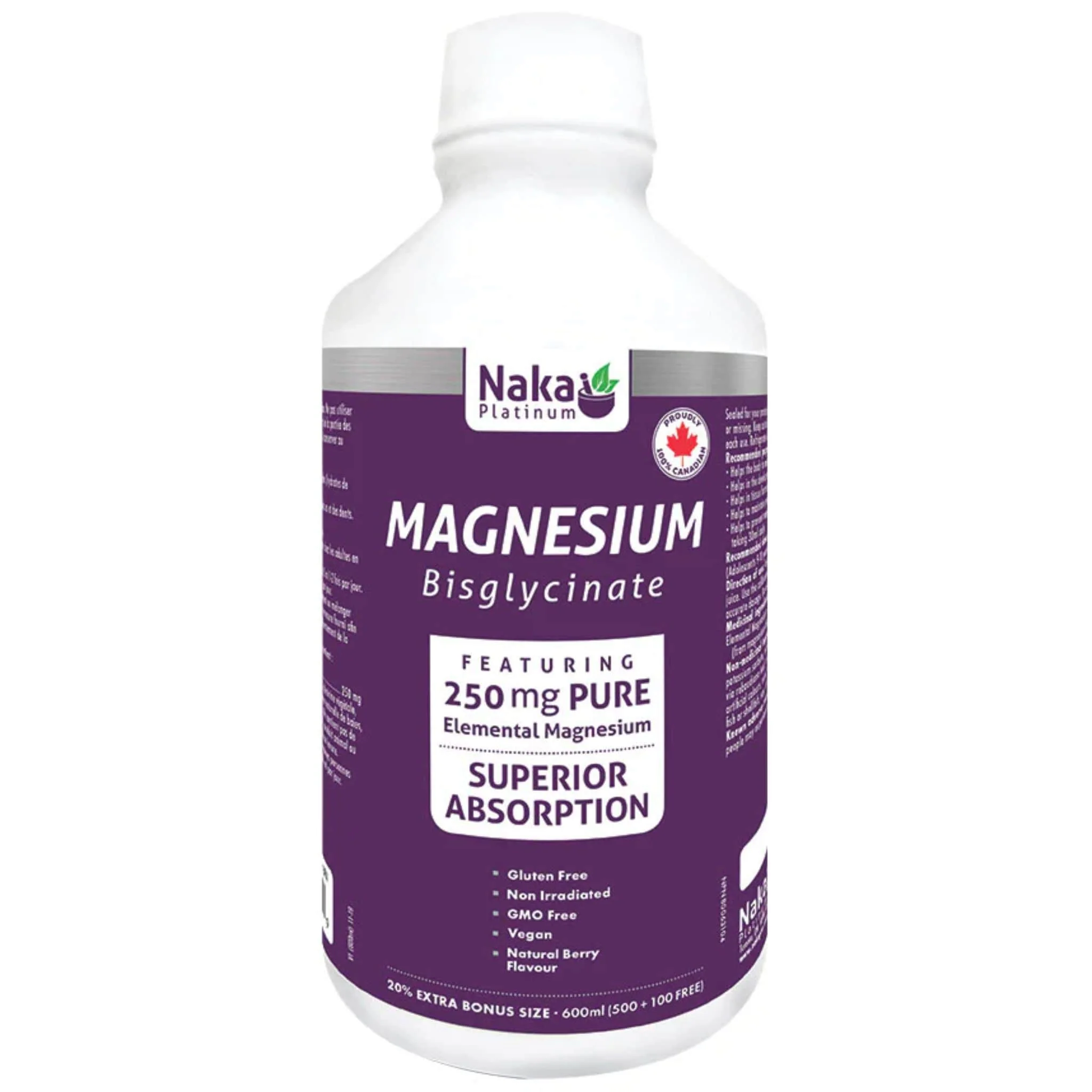 Naka Platinum Liposomal Magnesium Bisglycinate Liquid 90mg, 250mL - Image 2