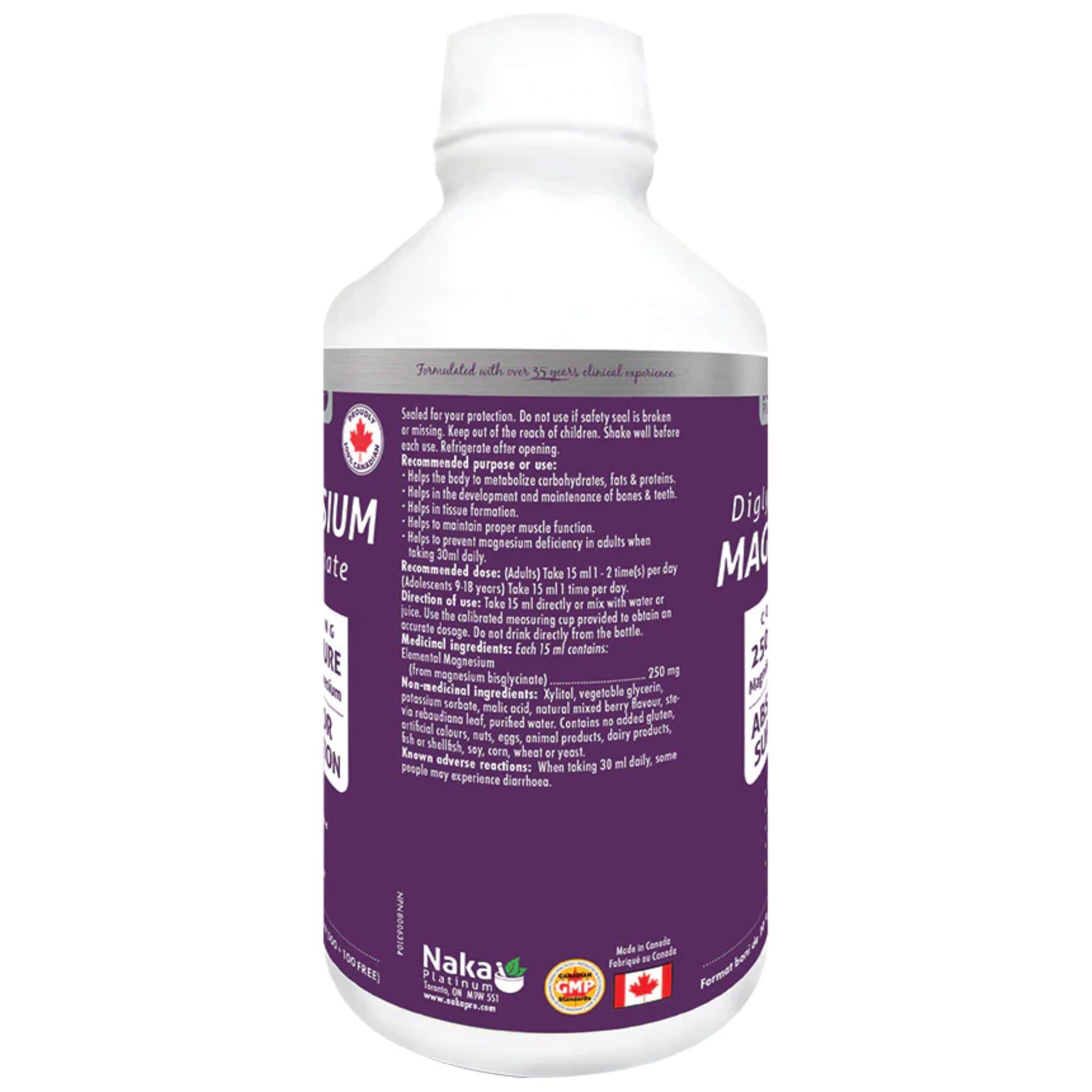 Naka Platinum Liposomal Magnesium Bisglycinate Liquid 90mg, 250mL - Image 3