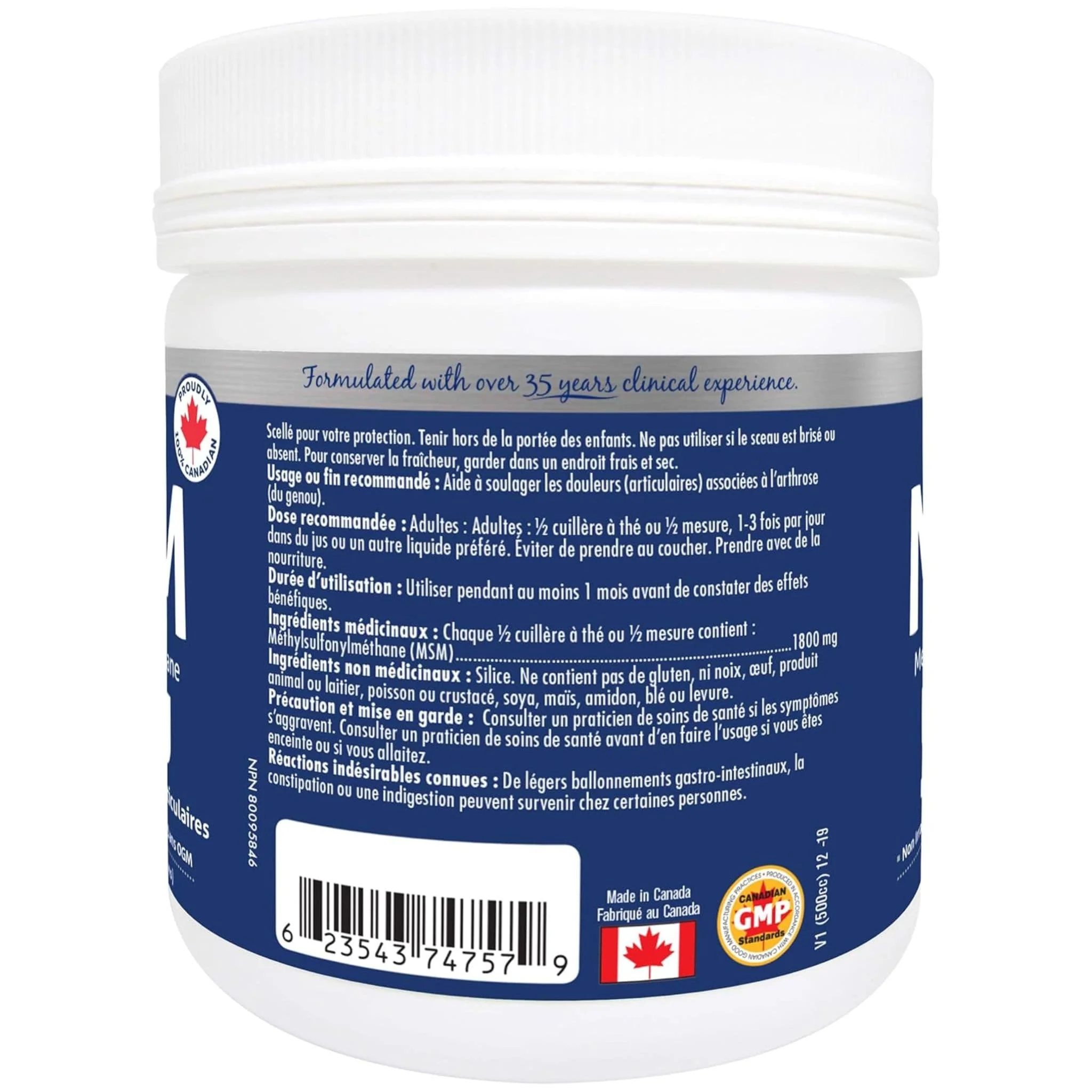 Naka Platinum MSM 1800mg Powder, Joint Health Support, 300g - Image 3