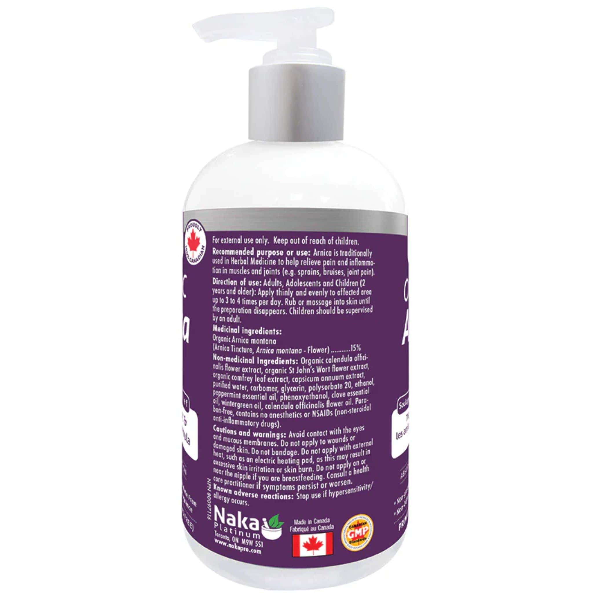 Naka Platinum Organic Arnica Gel, Helps Relieve Muscle and Joint Pain, 340ml - Image 2