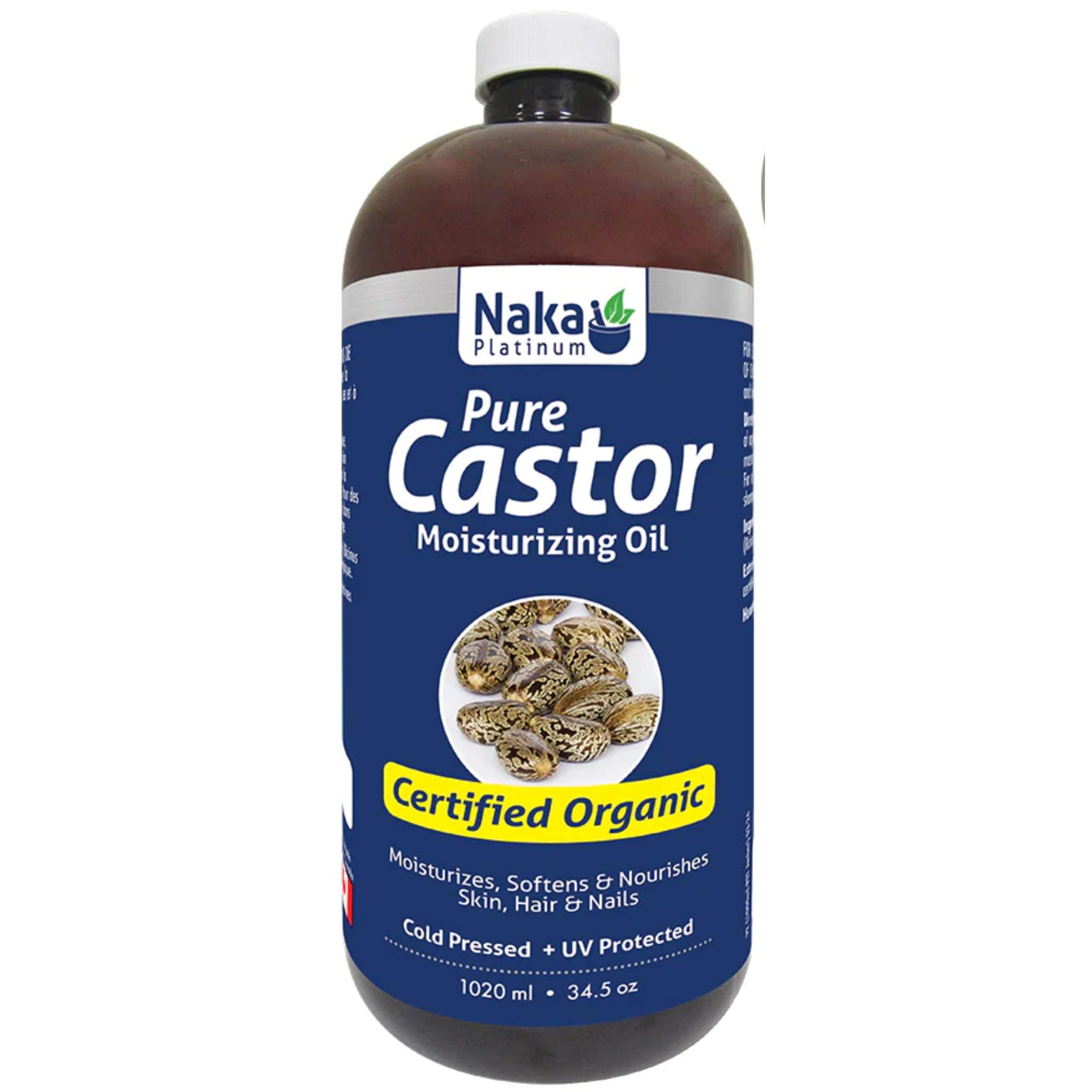 Naka Platinum Organic Castor Oil Moisturizing Oil, Hexane Free, 100% Pure, 270ml-1020ml - Image 3