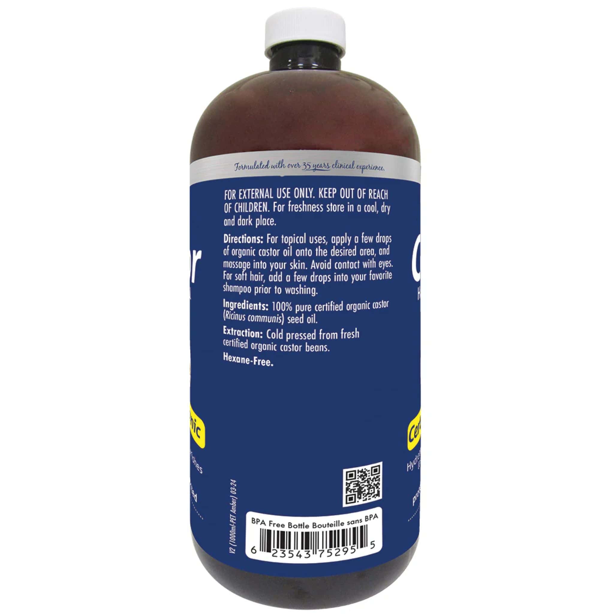 Naka Platinum Organic Castor Oil Moisturizing Oil, Hexane Free, 100% Pure, 270ml-1020ml - Image 4