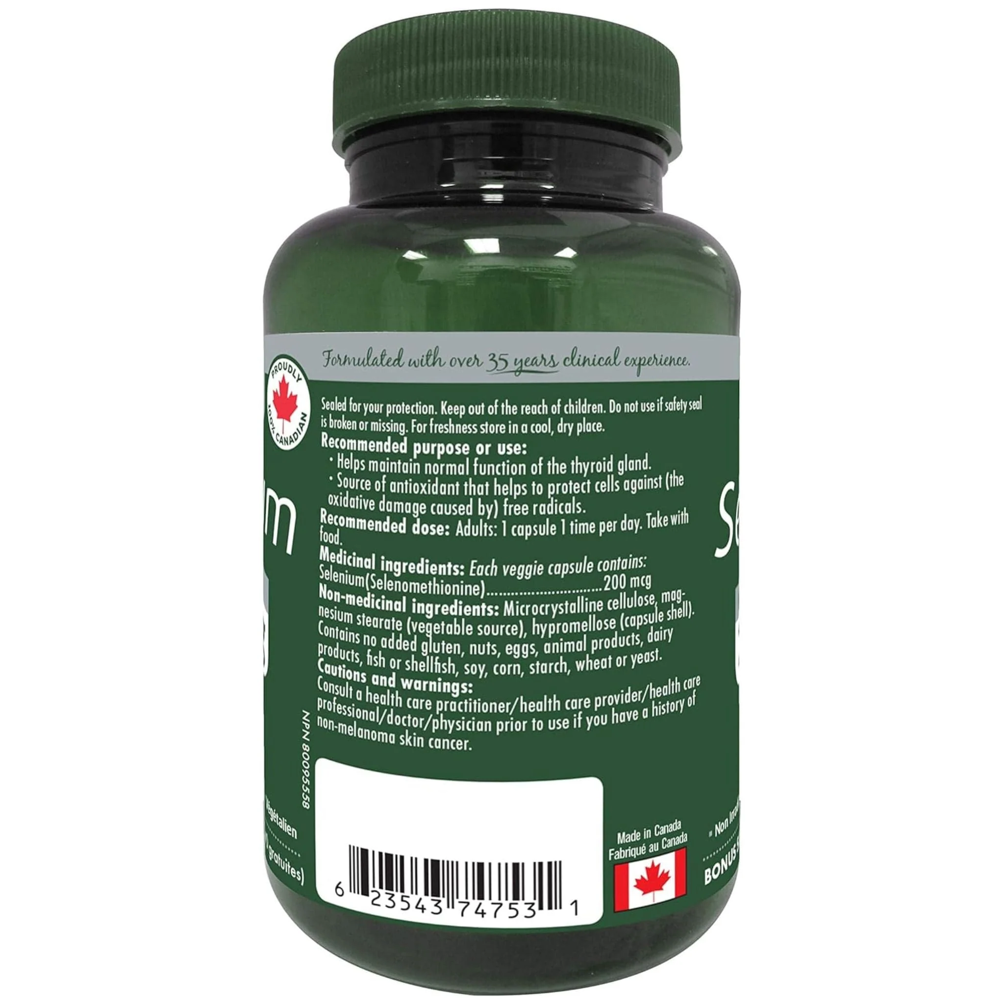 Naka Platinum Selenium Extra Strength 200mcg, 150 Vegetable Capsules - Image 2
