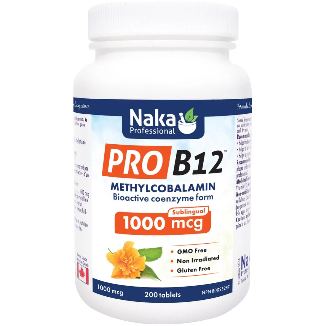 Naka Pro B12 Methylcobalamin 1000mcg, 200 Tablets - Image 2