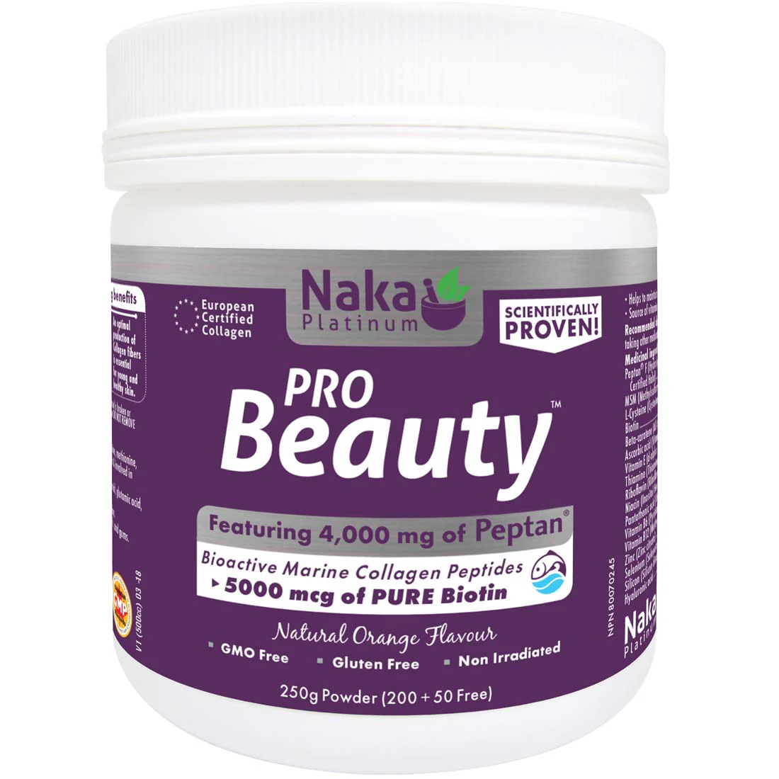 Naka Pro Beauty Powder (Marine Collagen and Biotin), 250g - Image 2