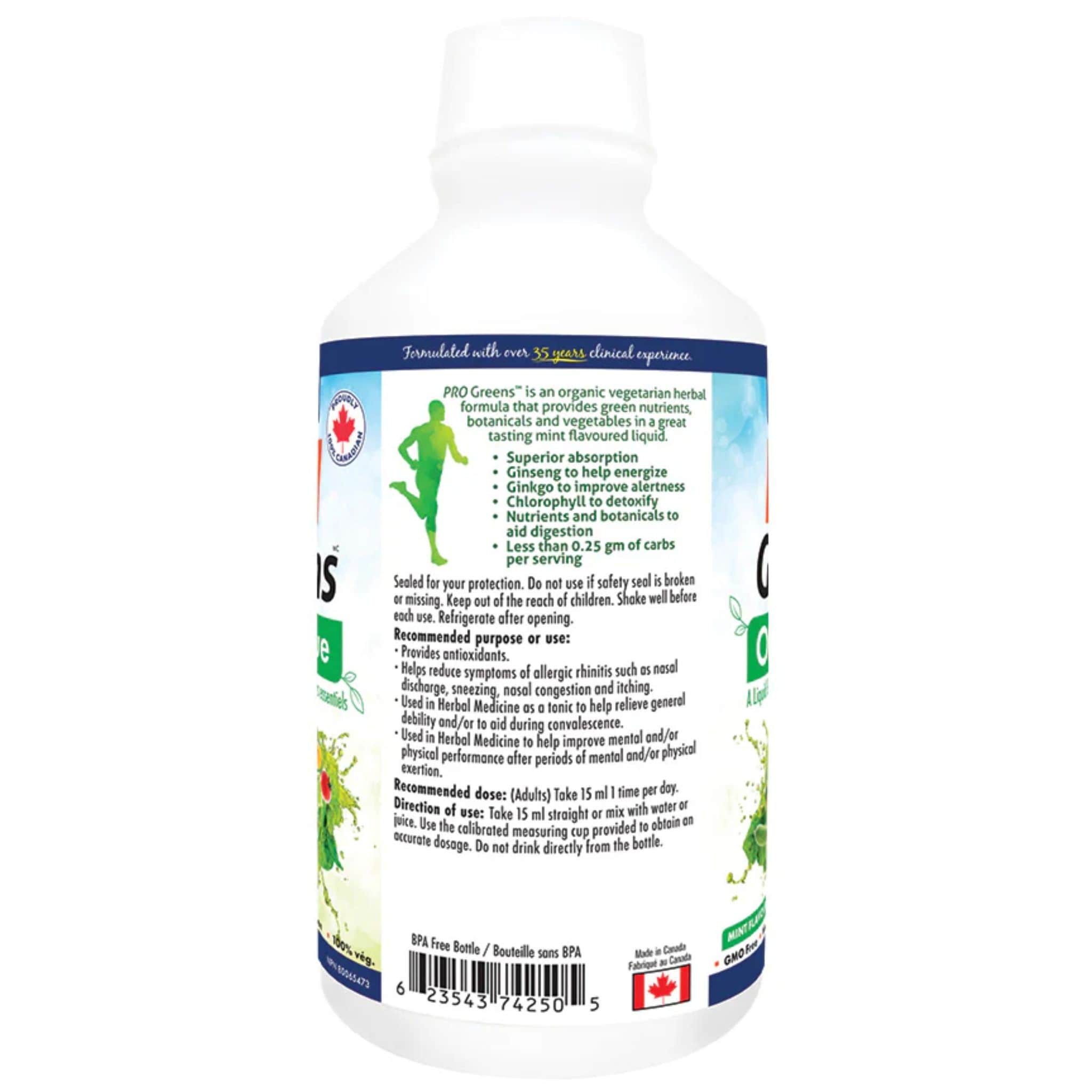 Naka Pro Greens Organic, Liquid Superfood with Antioxidants, Energy and Detox Support, 500ml - Image 2