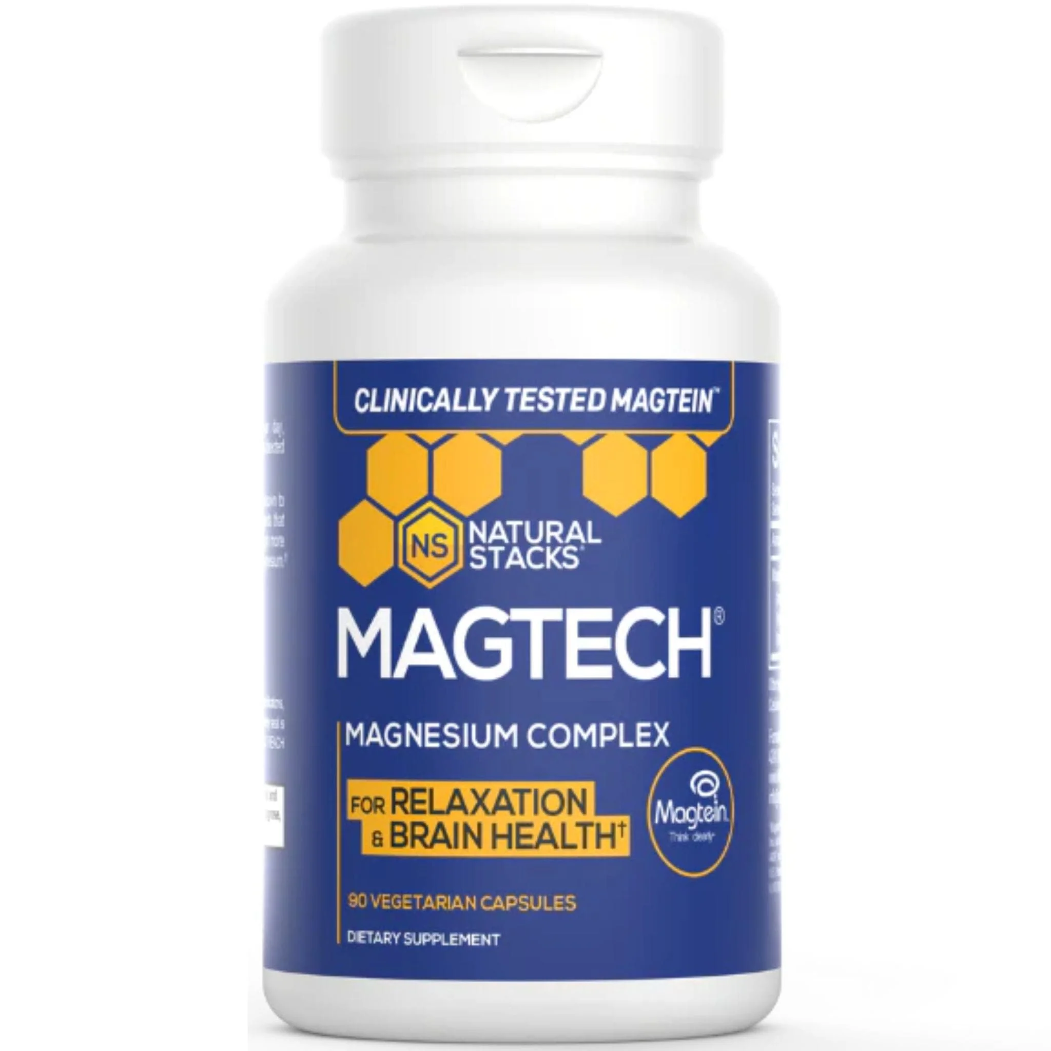 Natural Stacks Magtech Magnesium Complex, 3 Types of Magnesium, 90-180 Capsules