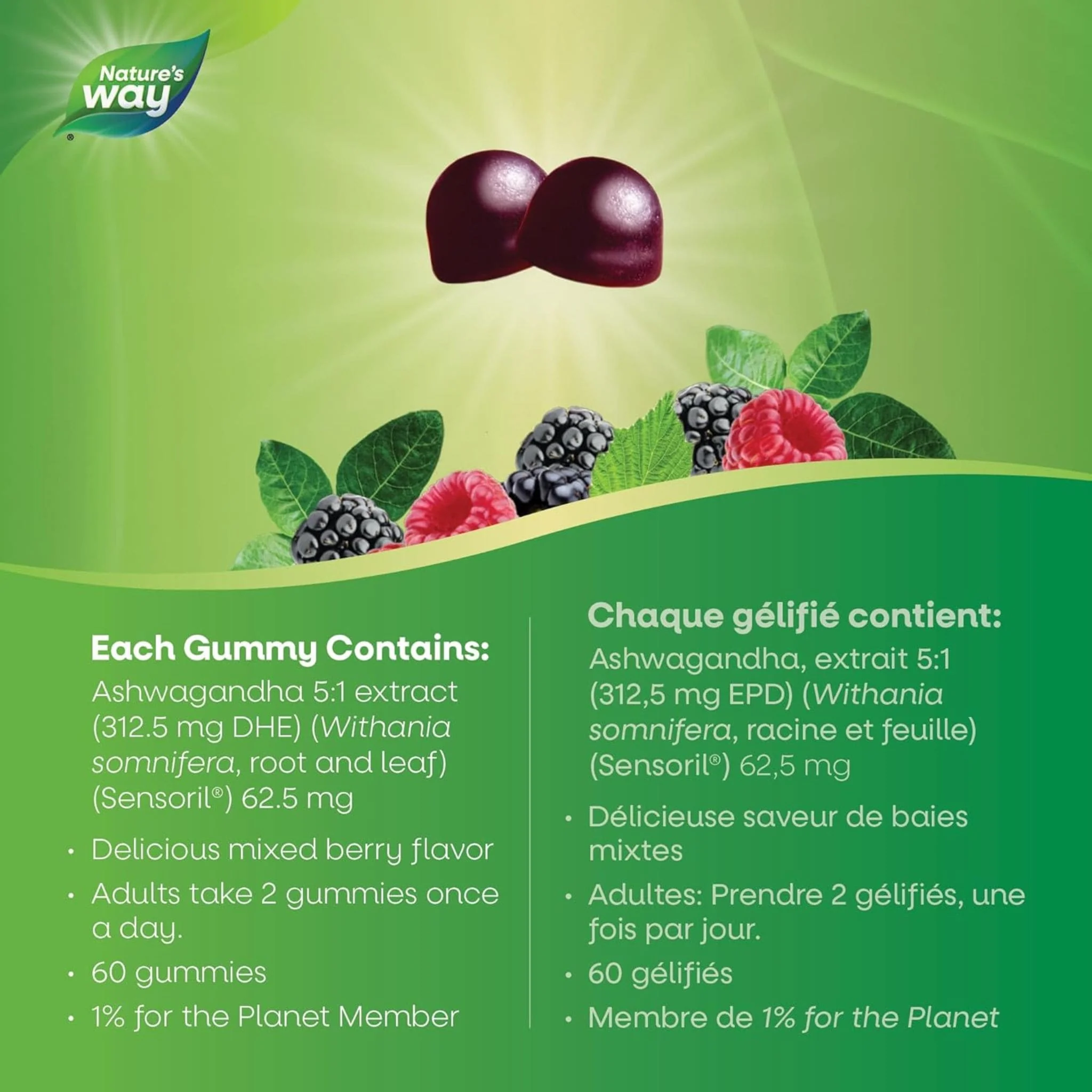 Nature's Way Less Stress Ashwagandha 5:1 Gummies - Image 5