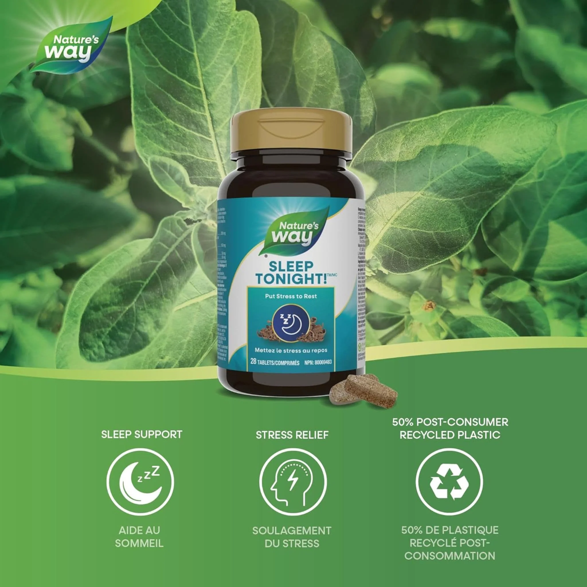 Nature's Way Sleep Tonight (Sleep Soundly, Awake Refreshed), 28 Tablets - Image 3