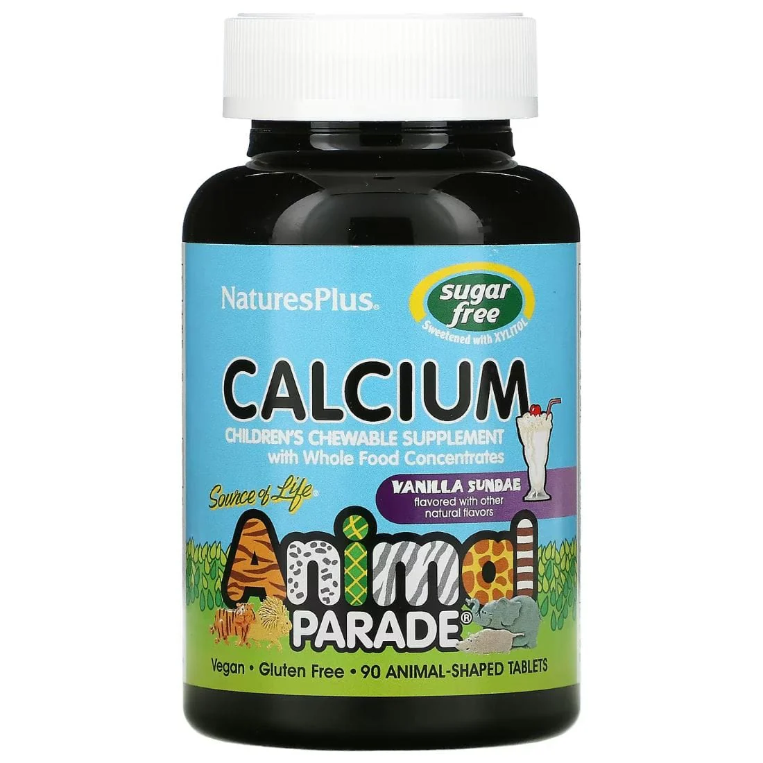 Nature's Plus Animal Parade Calcium Chews, 90 Animal-Shaped Chewable Tablets - Image 2
