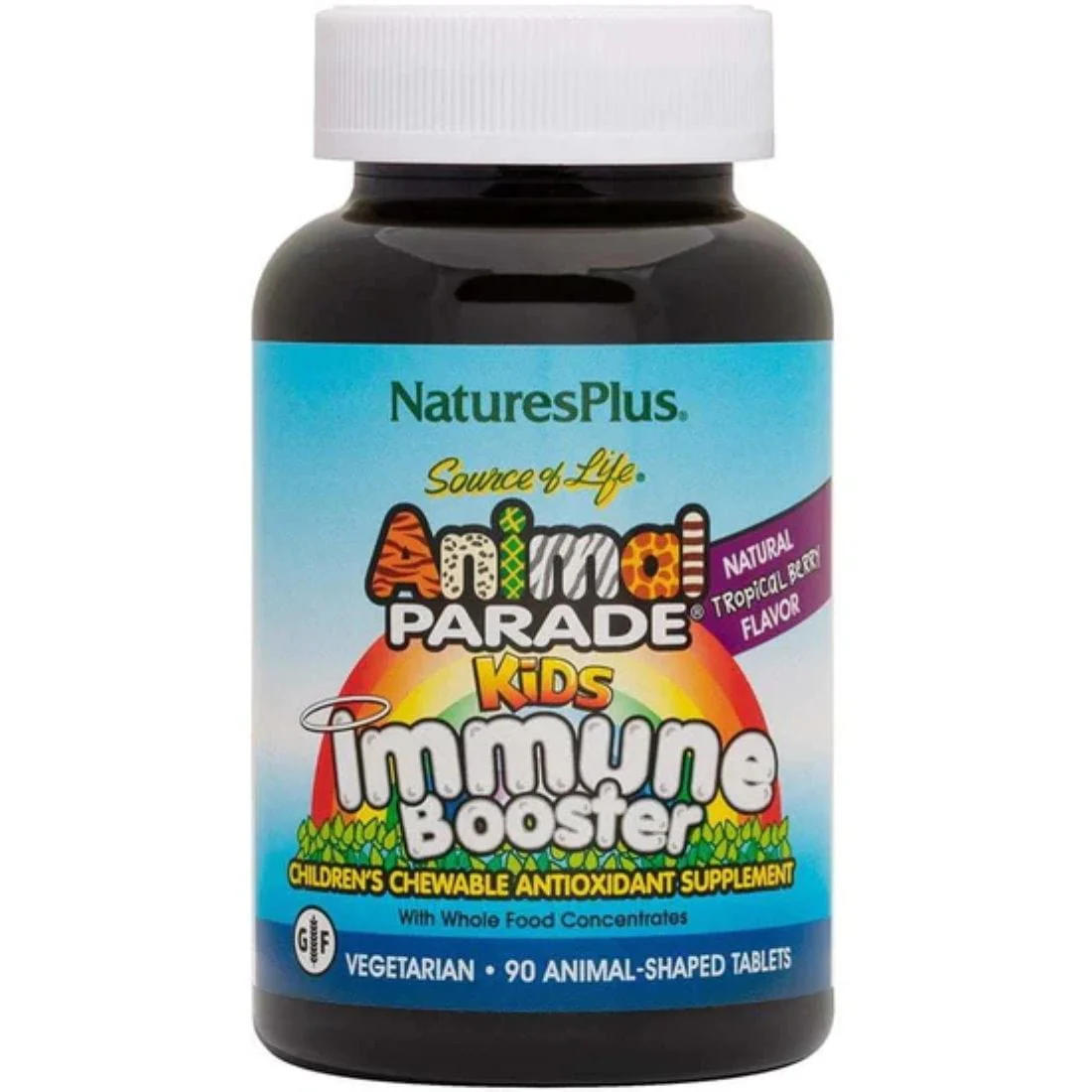 Nature's Plus Animal Parade Kids Immune Booster, 90 Animal Shaped Tablets - Image 2