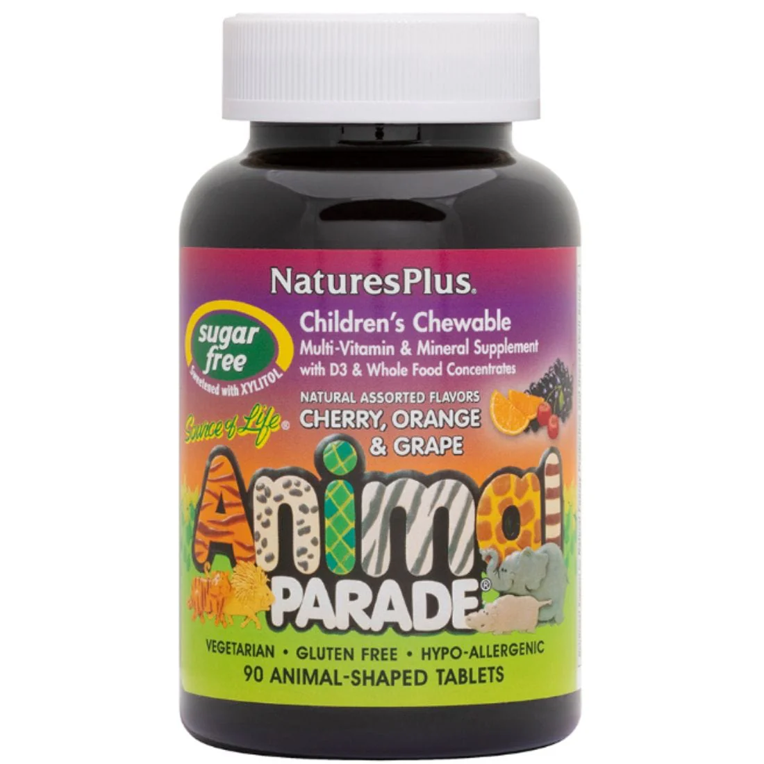 Nature's Plus Animal Parade Chewable Multivitamin & Multimineral for Kids, Sugar Free, 90 Animal-Shaped Chewable Tablets - Image 2