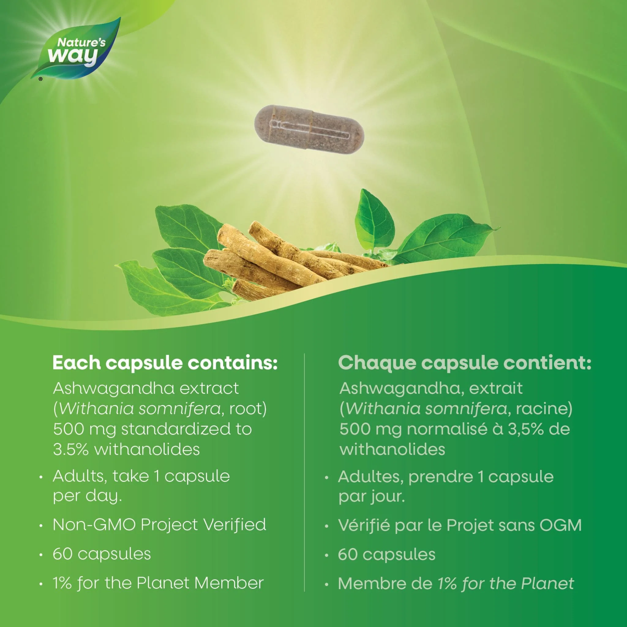 Nature's Way Ashwagandha Standardized, 60 Vcaps - Image 5