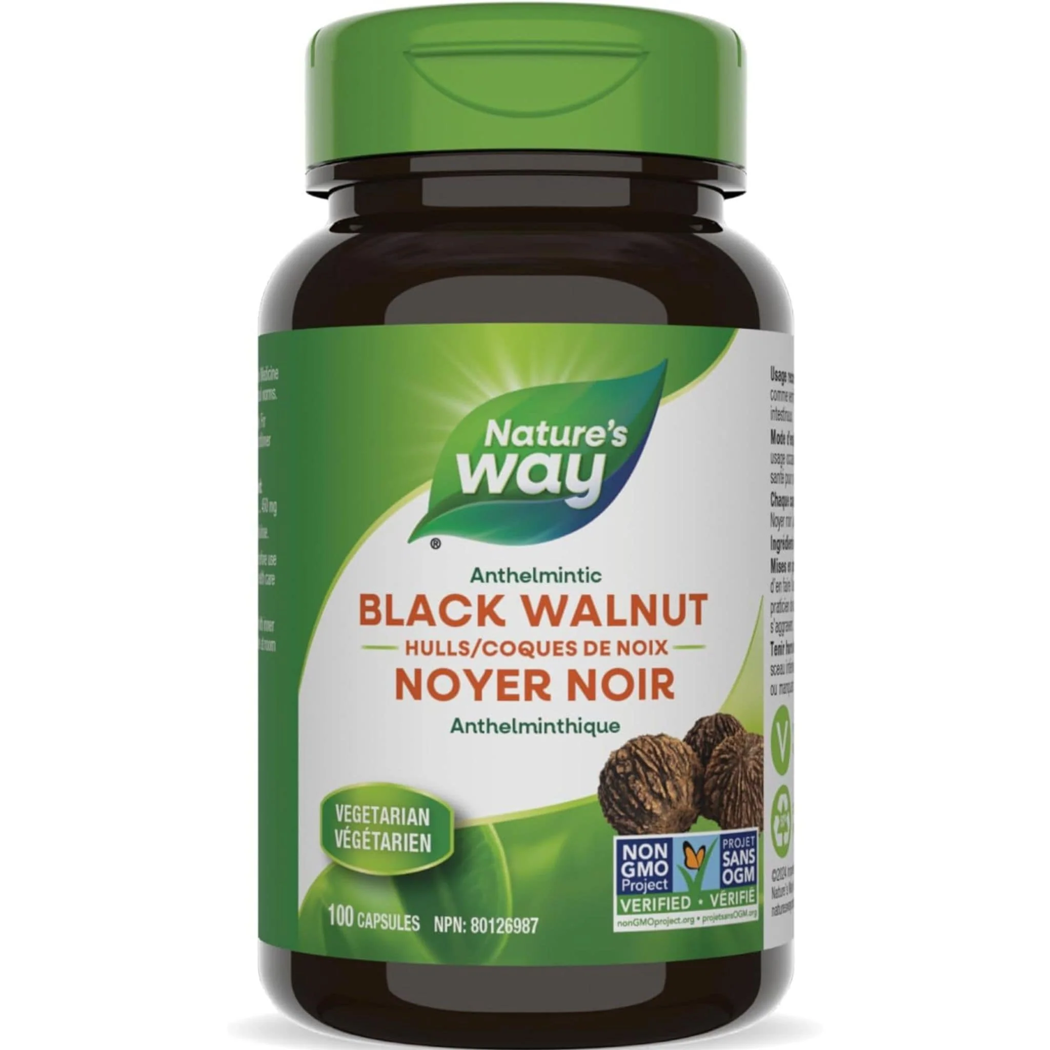 Nature's Way Black Walnut Hulls 250mg, 100 Capsules