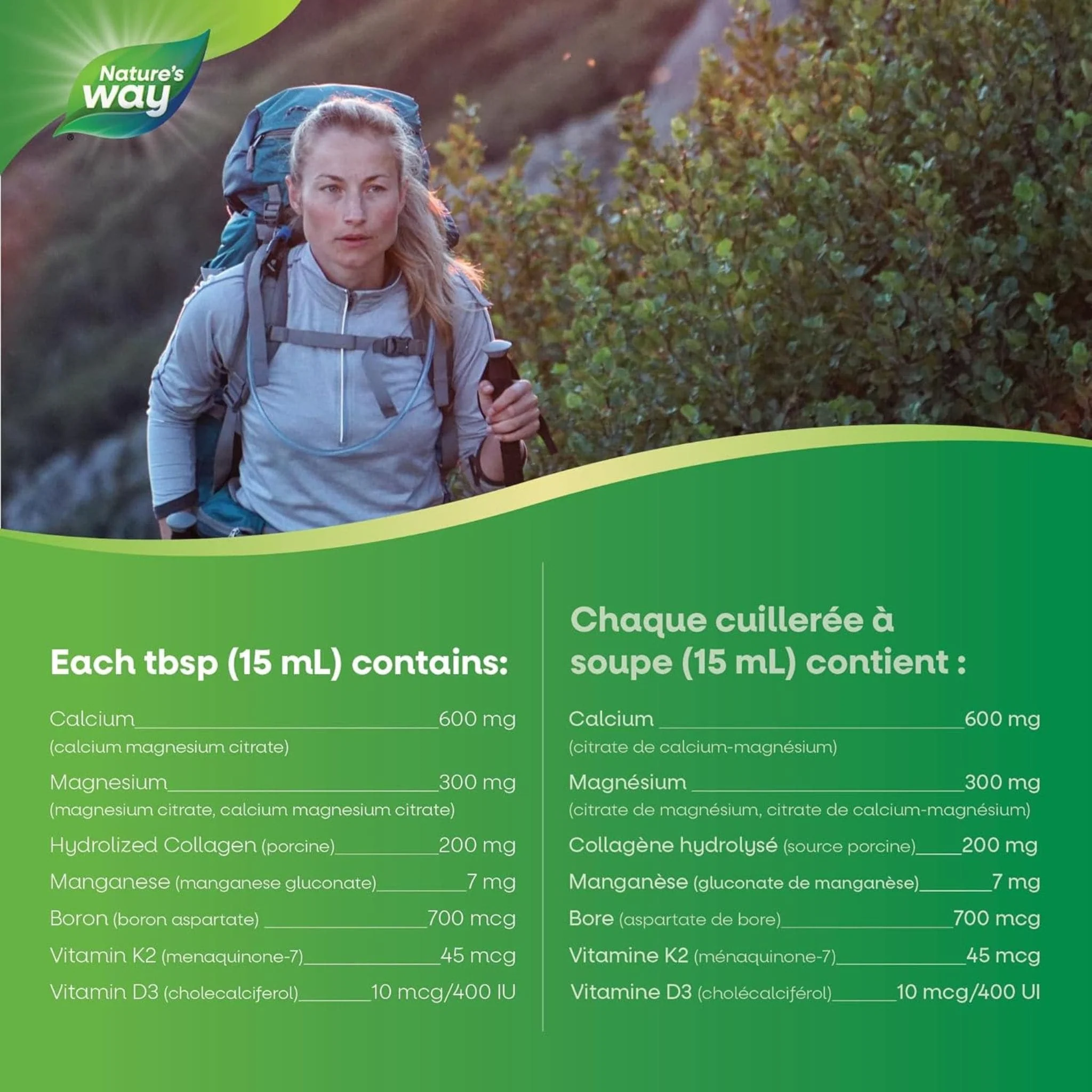 Nature's Way Calcium & Magnesium Citrate (2:1) with Vitamin K2 & Collagen, 500ml - Image 14