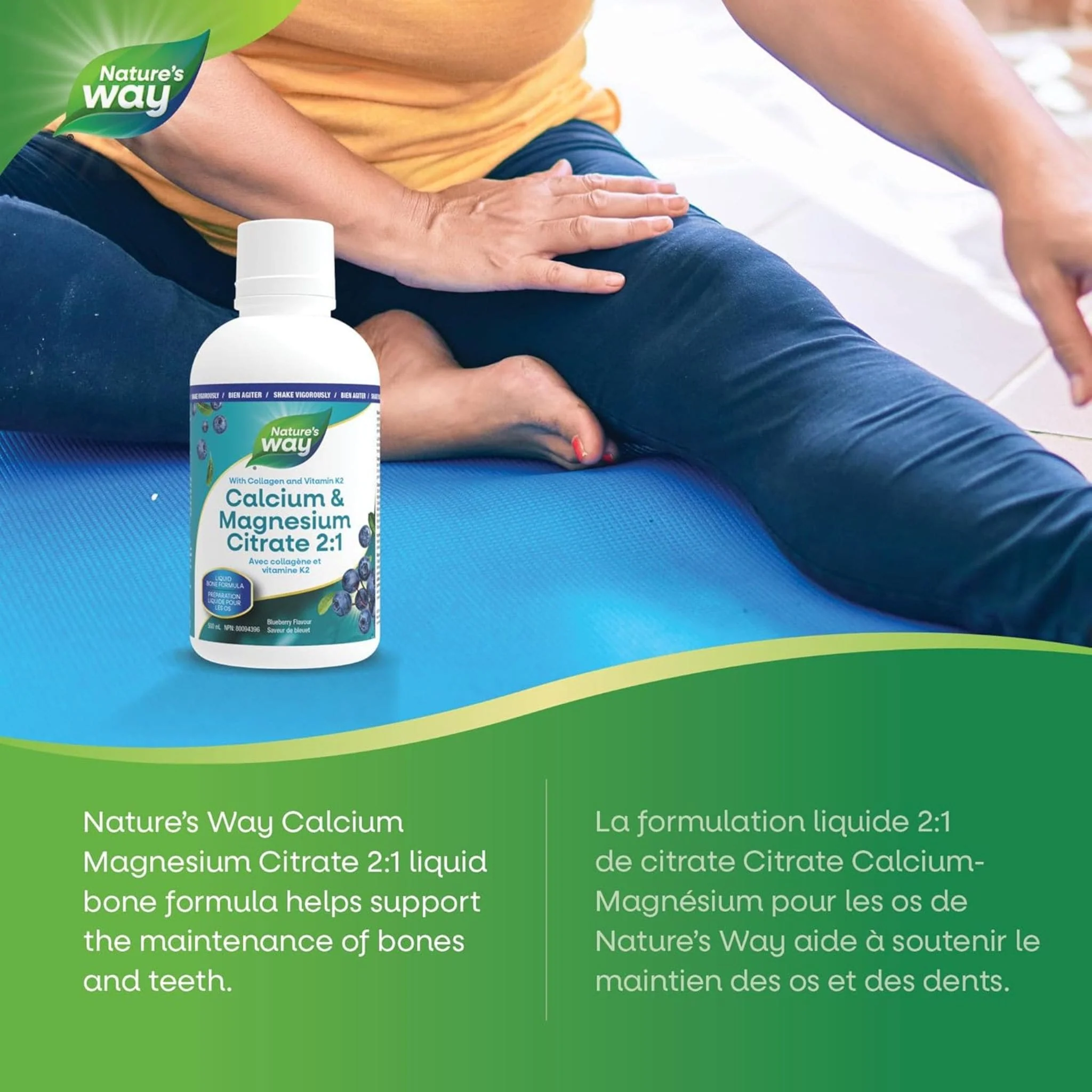 Nature's Way Calcium & Magnesium Citrate (2:1) with Vitamin K2 & Collagen, 500ml - Image 4