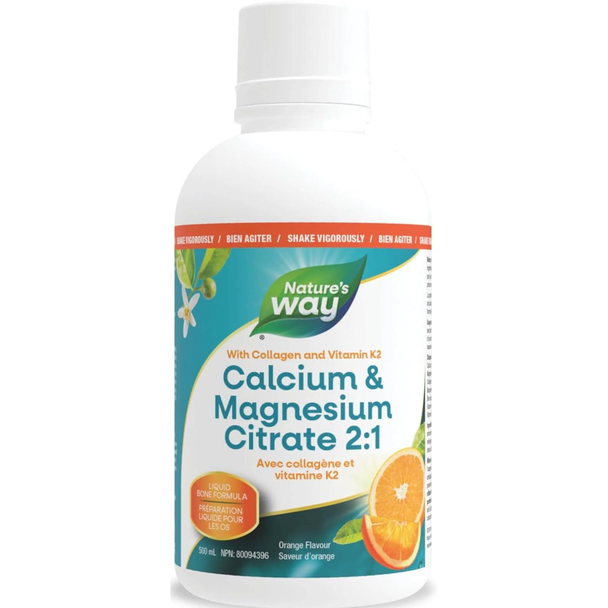 Nature's Way Calcium & Magnesium Citrate (2:1) with Vitamin K2 & Collagen, 500ml - Image 9