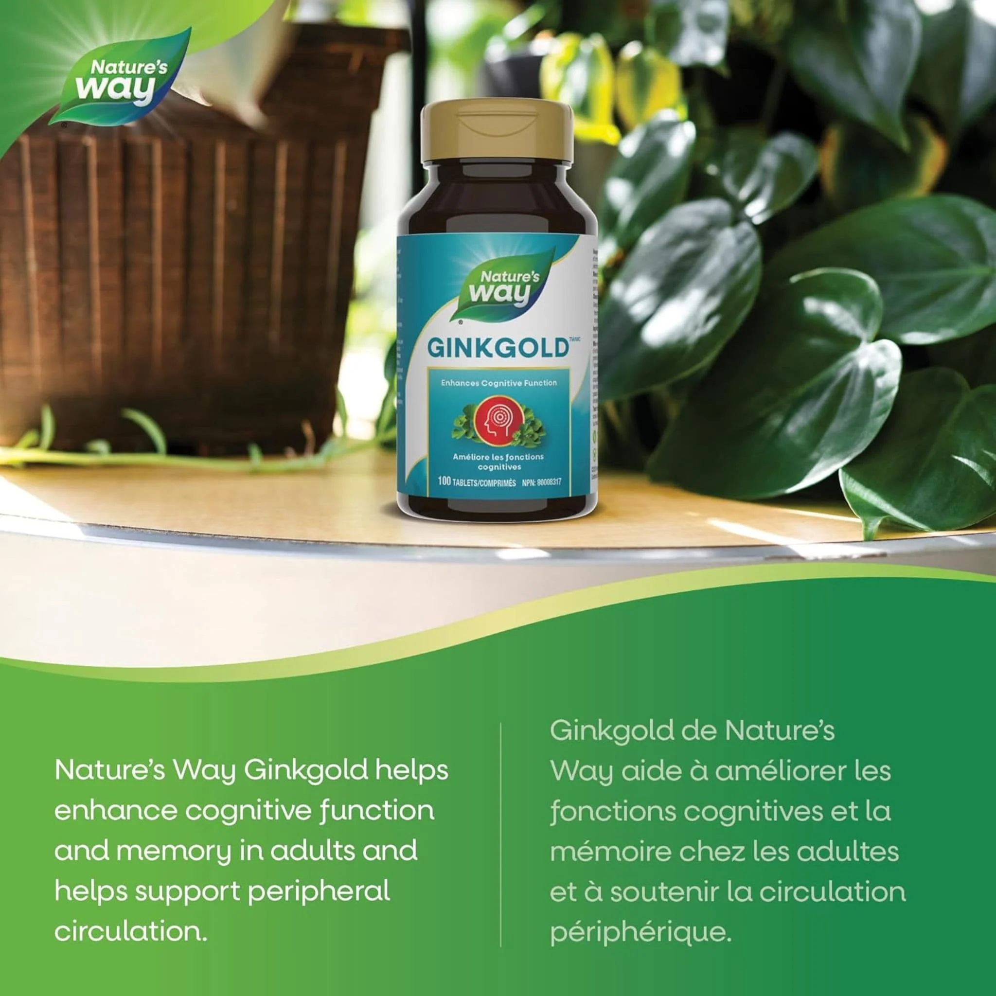 Nature's Way Ginkgold 60mg (For Improved Mental Sharpness), 100 Tablets - Image 4