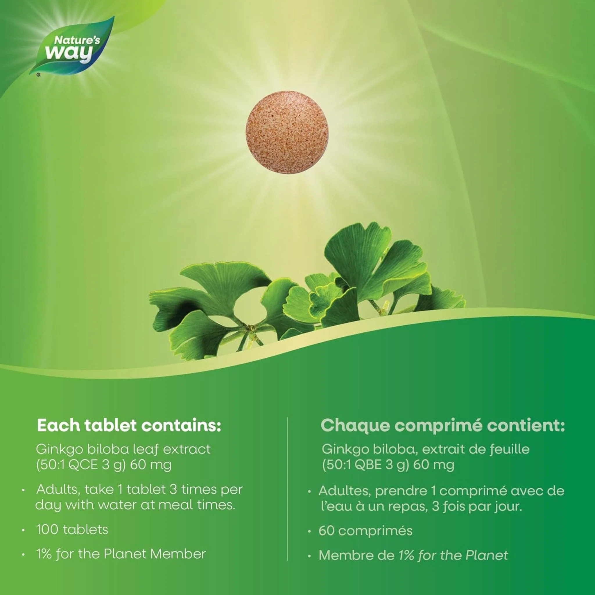 Nature's Way Ginkgold 60mg (For Improved Mental Sharpness), 100 Tablets - Image 5