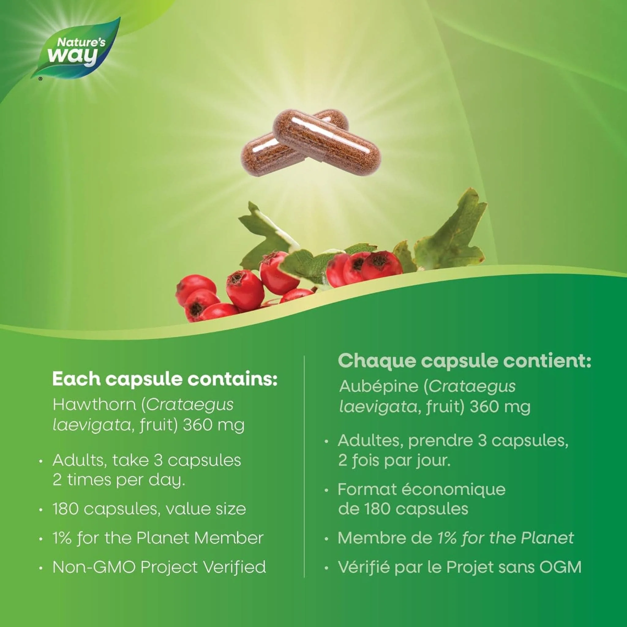 Nature's Way Hawthorn Berries 360mg Capsules - Image 10