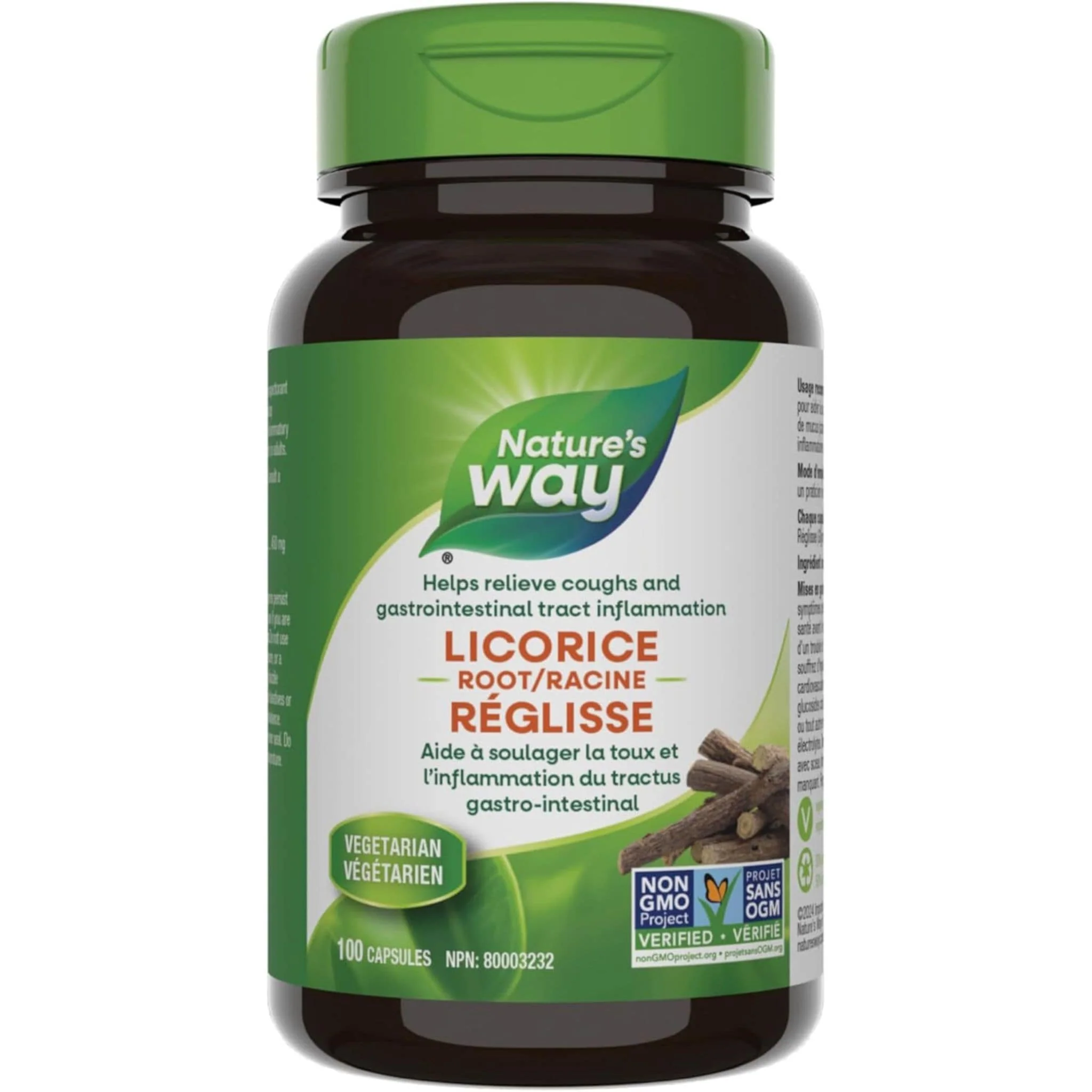 Nature's Way Licorice Root, 100 Vegetable Capsules
