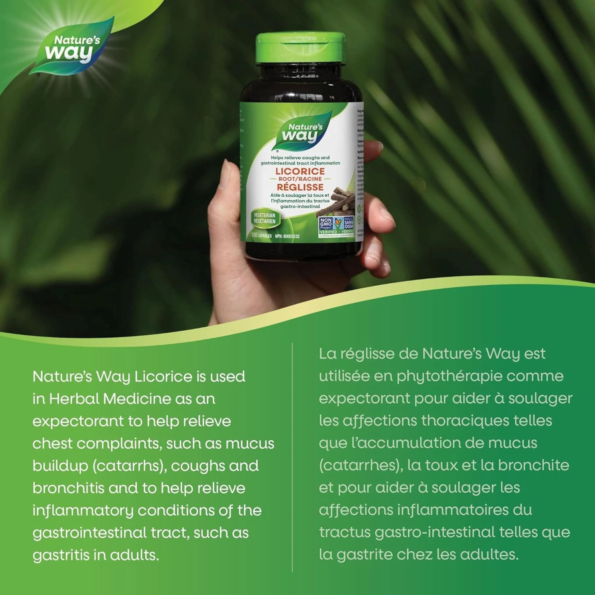 Nature's Way Licorice Root, 100 Vegetable Capsules - Image 6