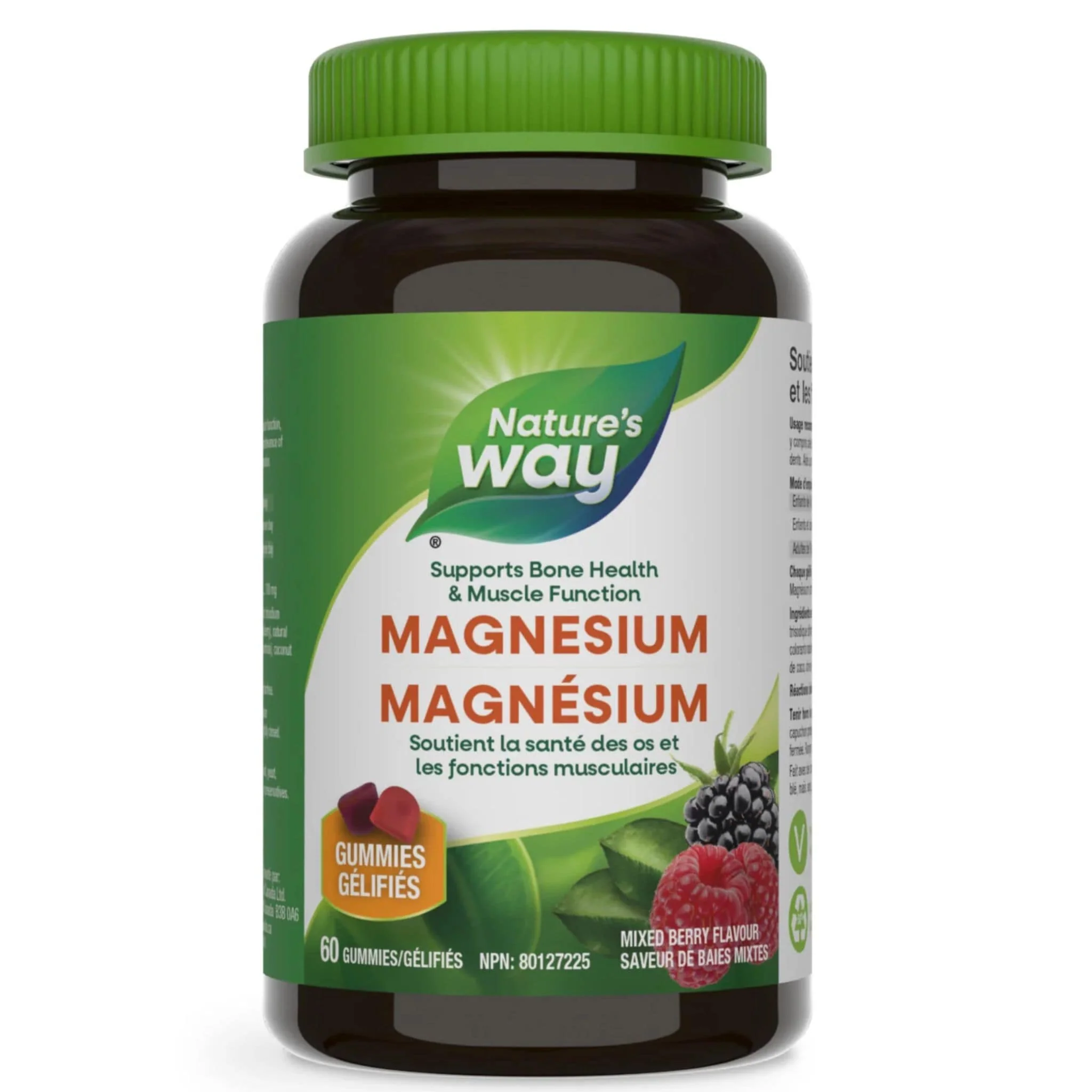 Nature's Way Magnesium Gummy, Supports Bone Health and Muscle Function, 60 Gummies