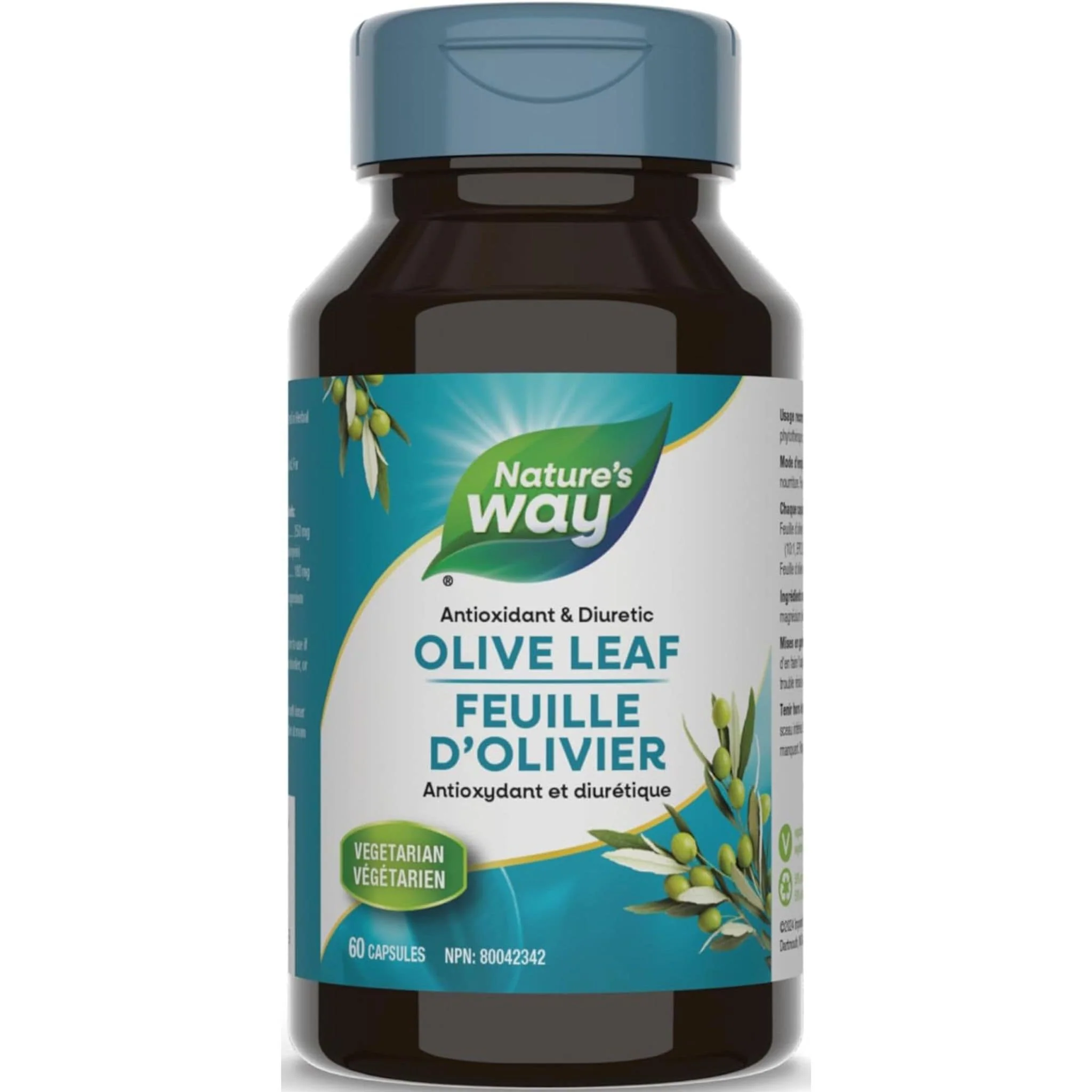 Nature's Way Olive Leaf Standardized Extract, 60 Vcaps CLEARANCE 75% Off Exp 2/26 Final Sale