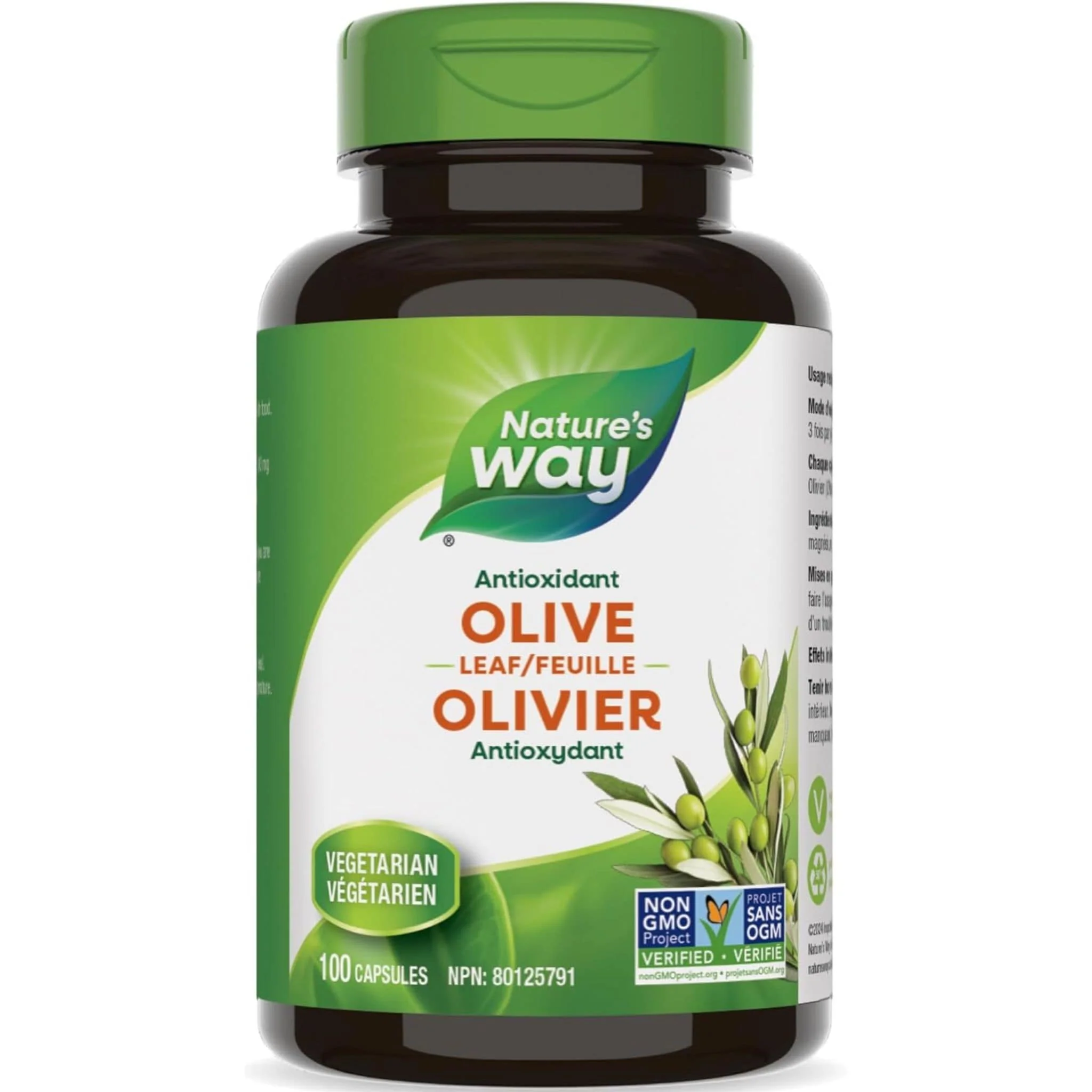 Nature's Way Olive Leaf 500mg, 100 Vegetable Capsules