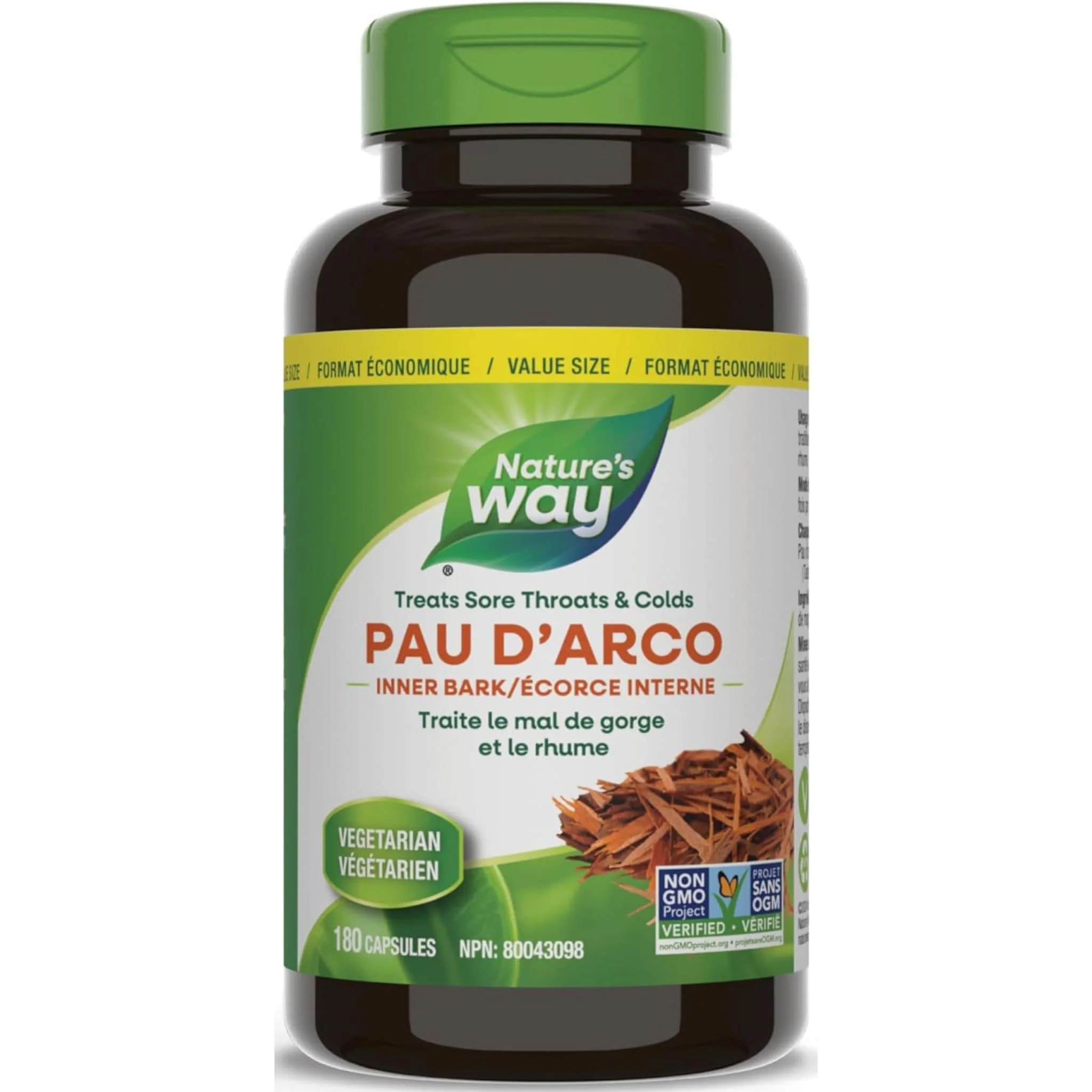Nature's Way Pau d’Arco 545mg, Inner Bark (For Sore Throat and Colds) - Image 9