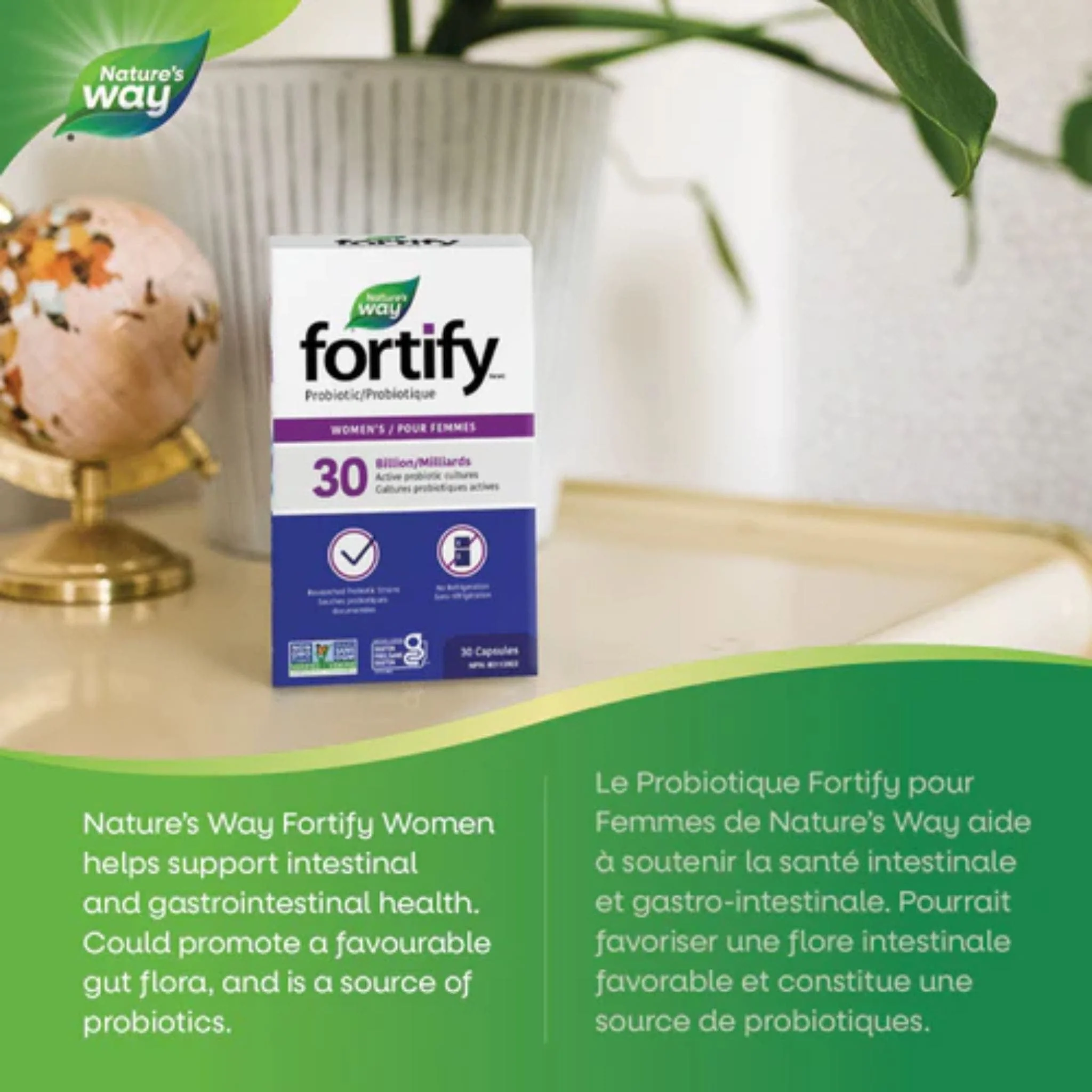 Nature's Way Primadophilus Fortify, Women's Probiotics, 30 Billion Live Probiotics, 30 VCaps - Image 3